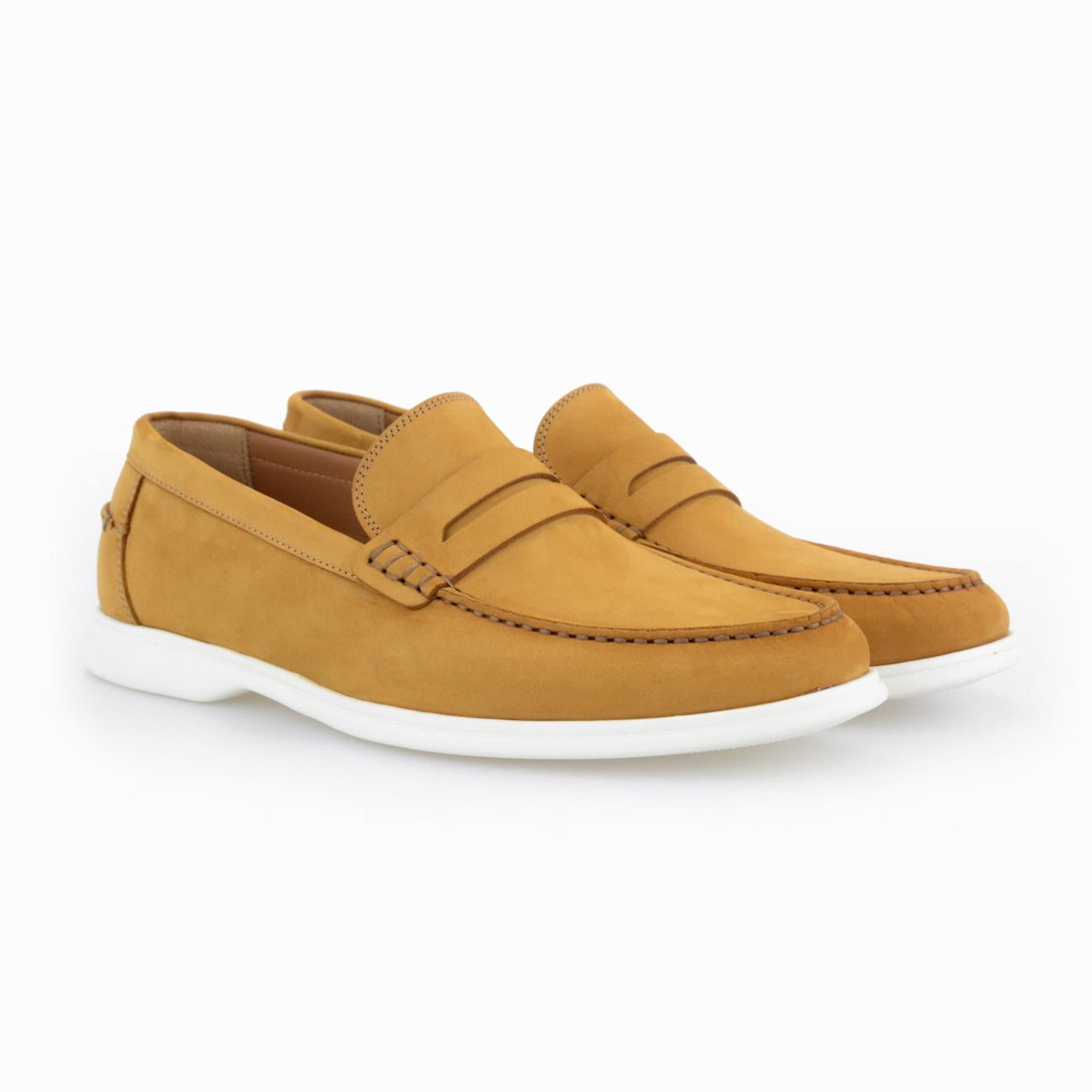 Harrys Of London Port Nubuk Shoe Golden Yellow-MALFORD OF LONDON SAVILE ROW MENSWEAR OUTLET