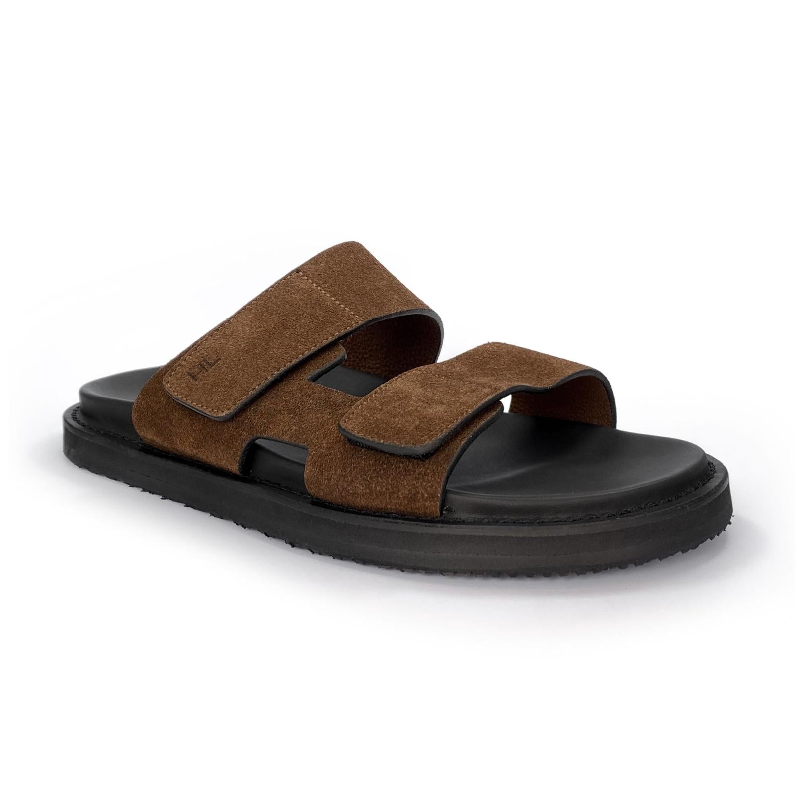 Harrys Of London Promenade Kudu Sandal Tobacco-MALFORD OF LONDON SAVILE ROW MENSWEAR OUTLET