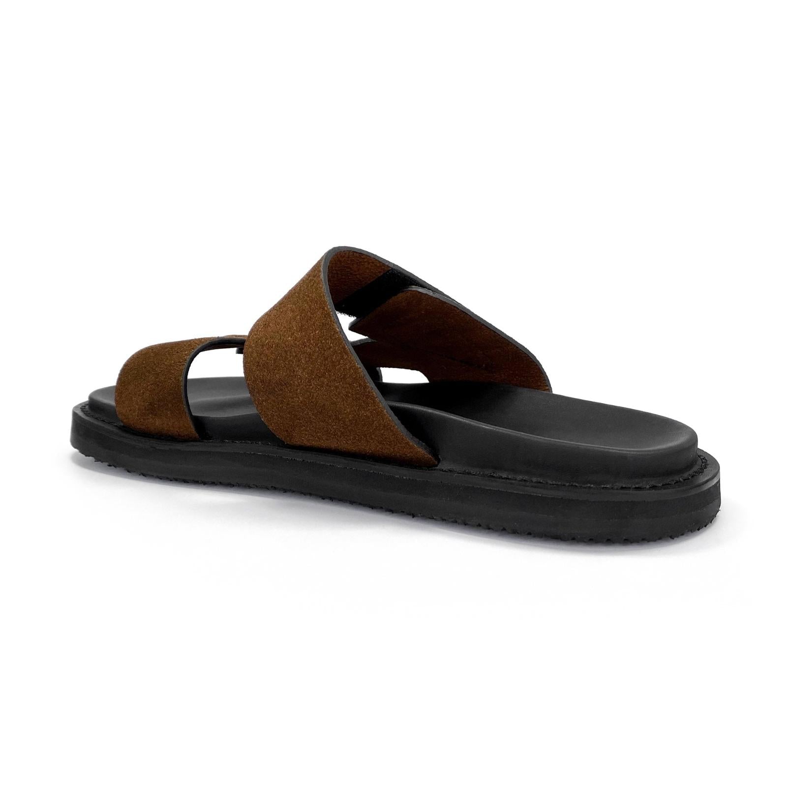 Harrys Of London Promenade Kudu Sandal Tobacco-MALFORD OF LONDON SAVILE ROW MENSWEAR OUTLET