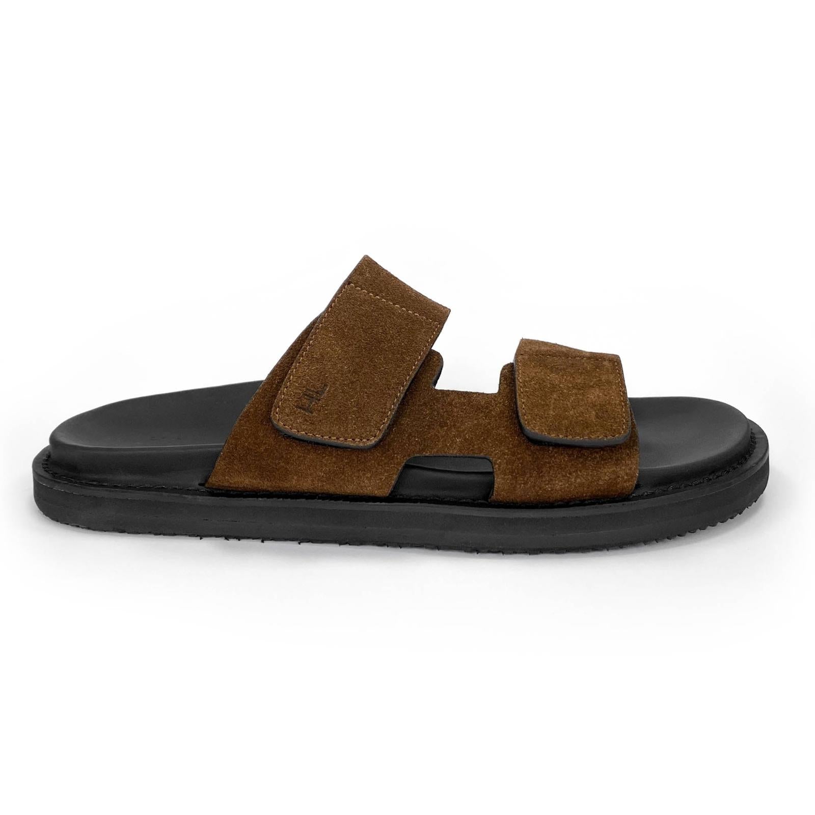 Harrys Of London Promenade Kudu Sandal Tobacco-MALFORD OF LONDON SAVILE ROW MENSWEAR OUTLET