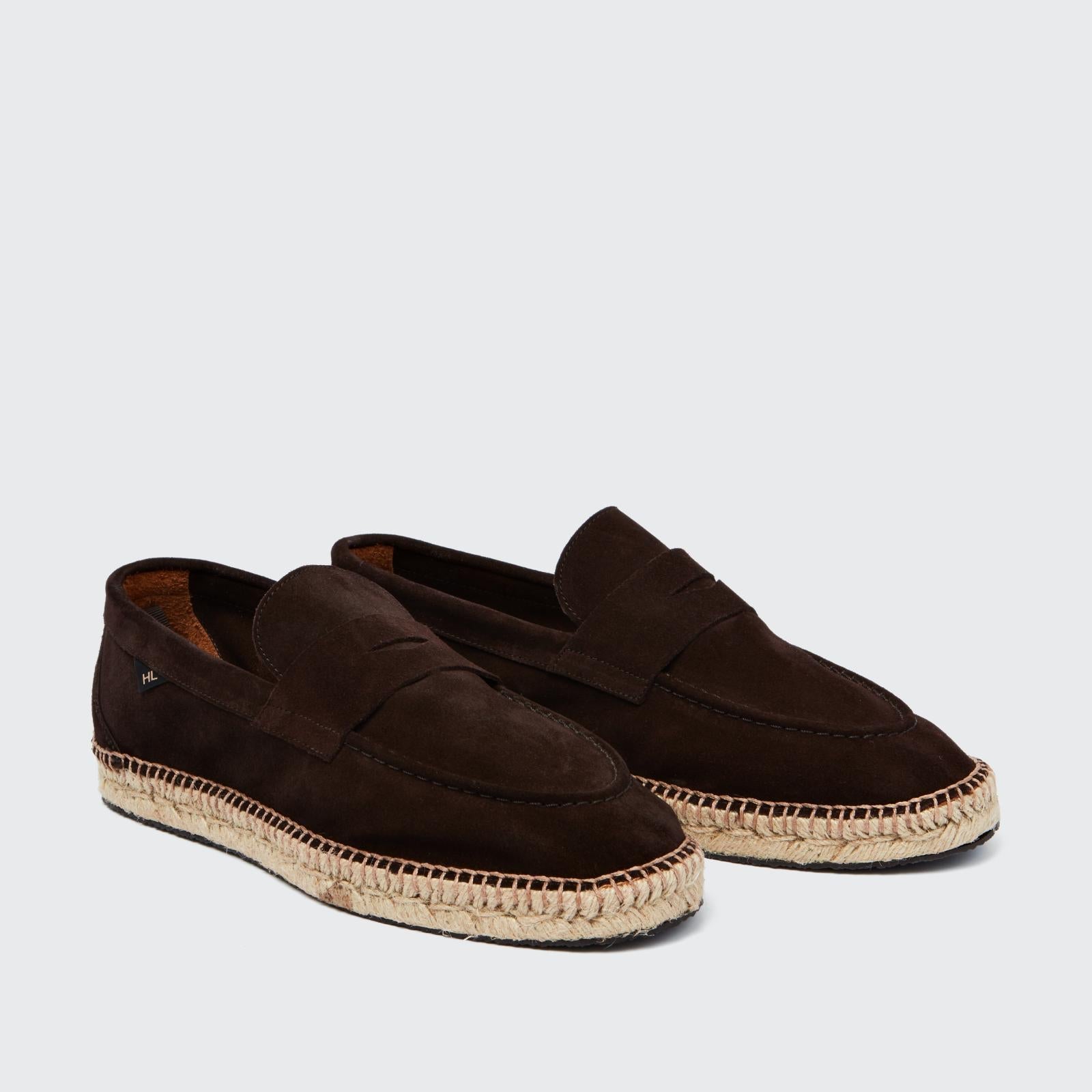 Harrys Of London Riviera Suede Shoe Brandy Jute Brown