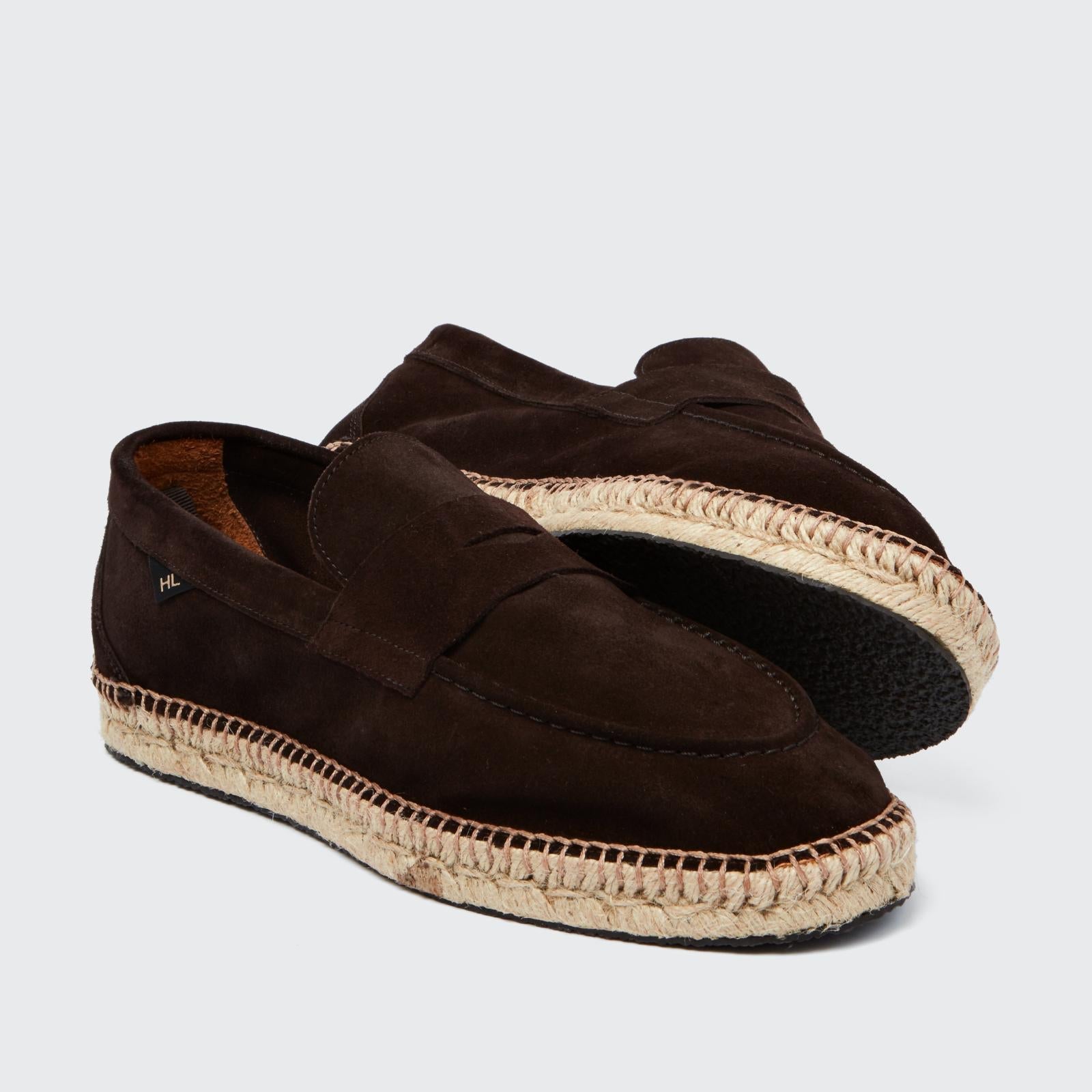 Harrys Of London Riviera Suede Shoe Brandy Jute Brown