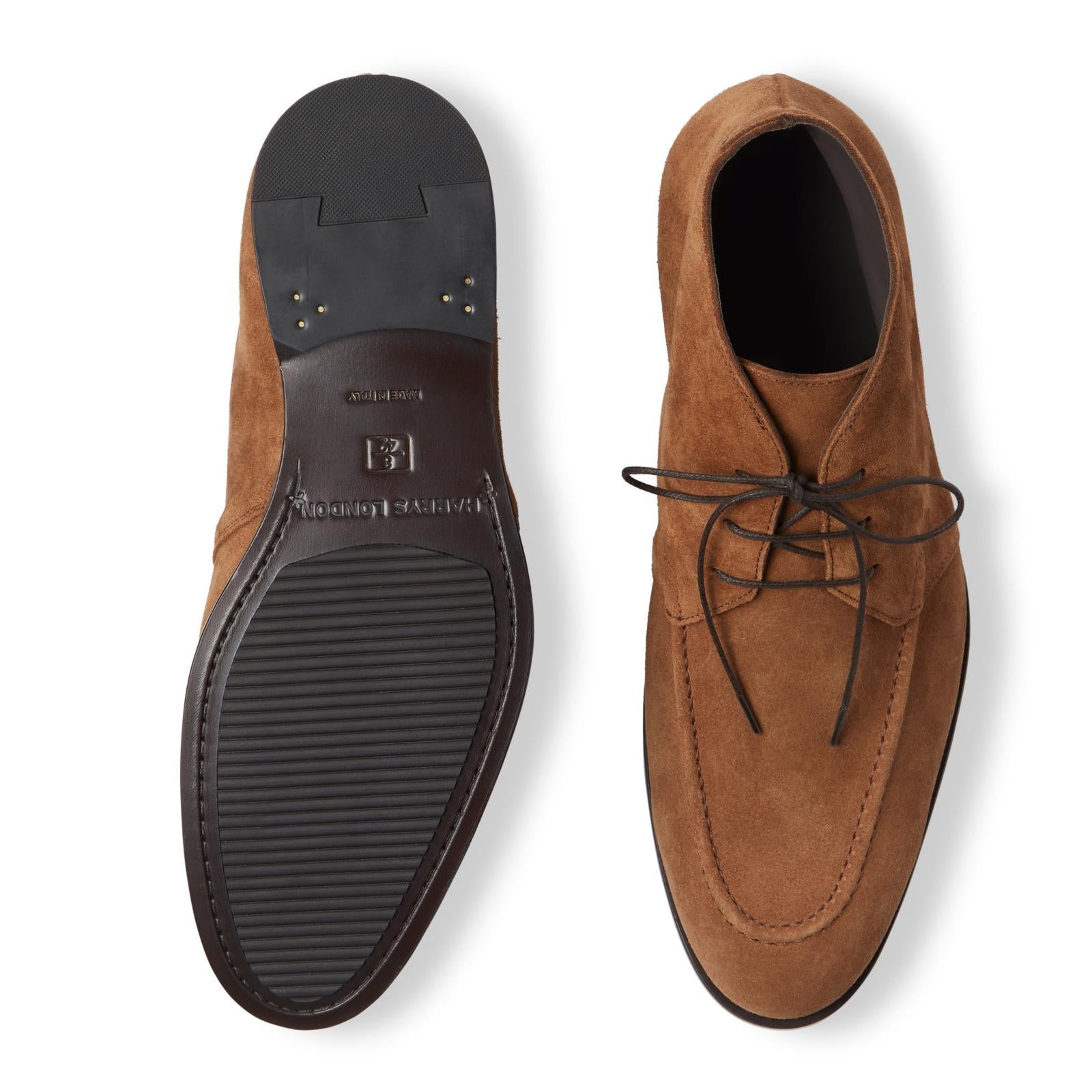 Harrys Of London Russel Kudu Shoe Tobacco-MALFORD OF LONDON SAVILE ROW MENSWEAR OUTLET