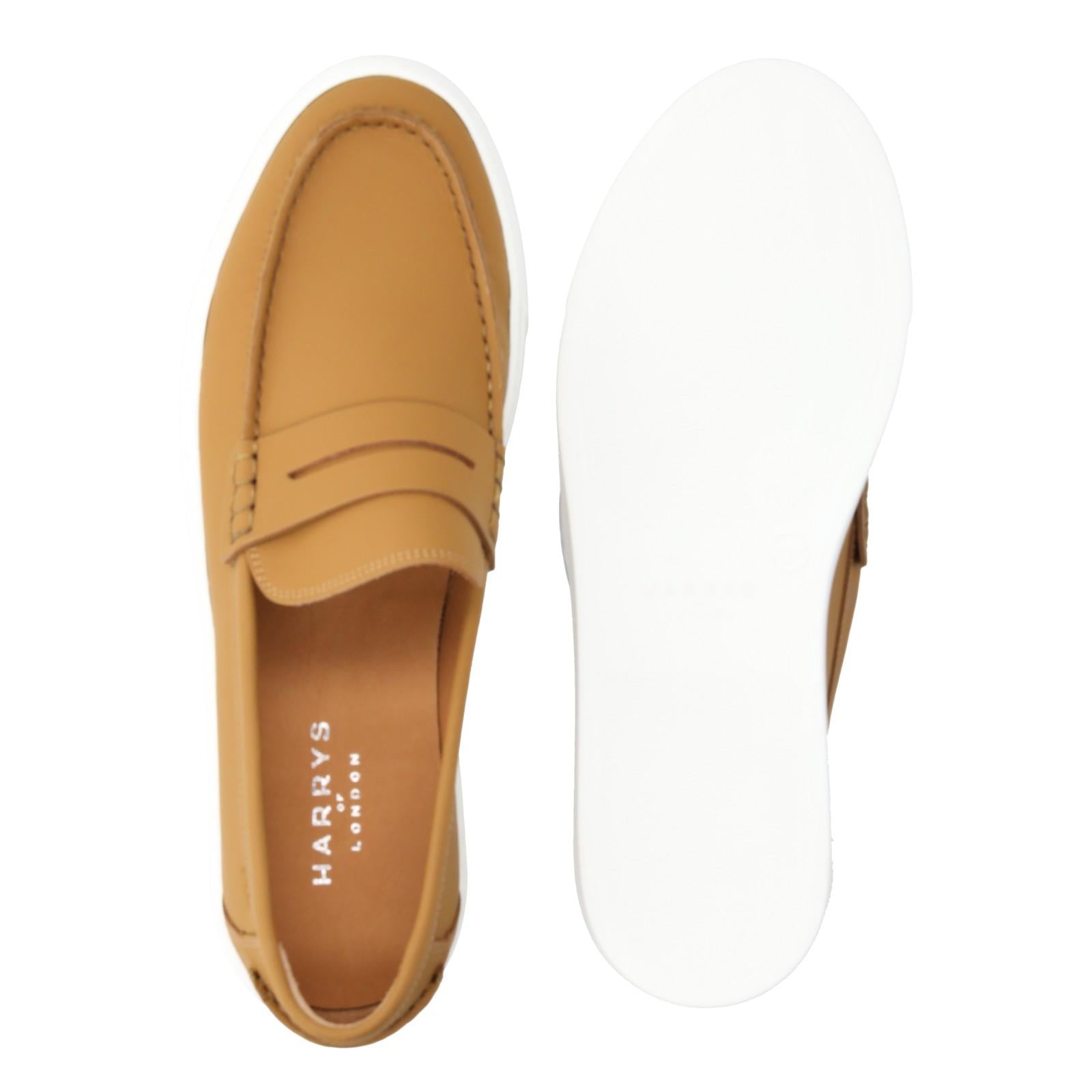 Harrys Of London Starboard Tech Leather Deck Shoes Couro Brown-MALFORD OF LONDON SAVILE ROW MENSWEAR OUTLET