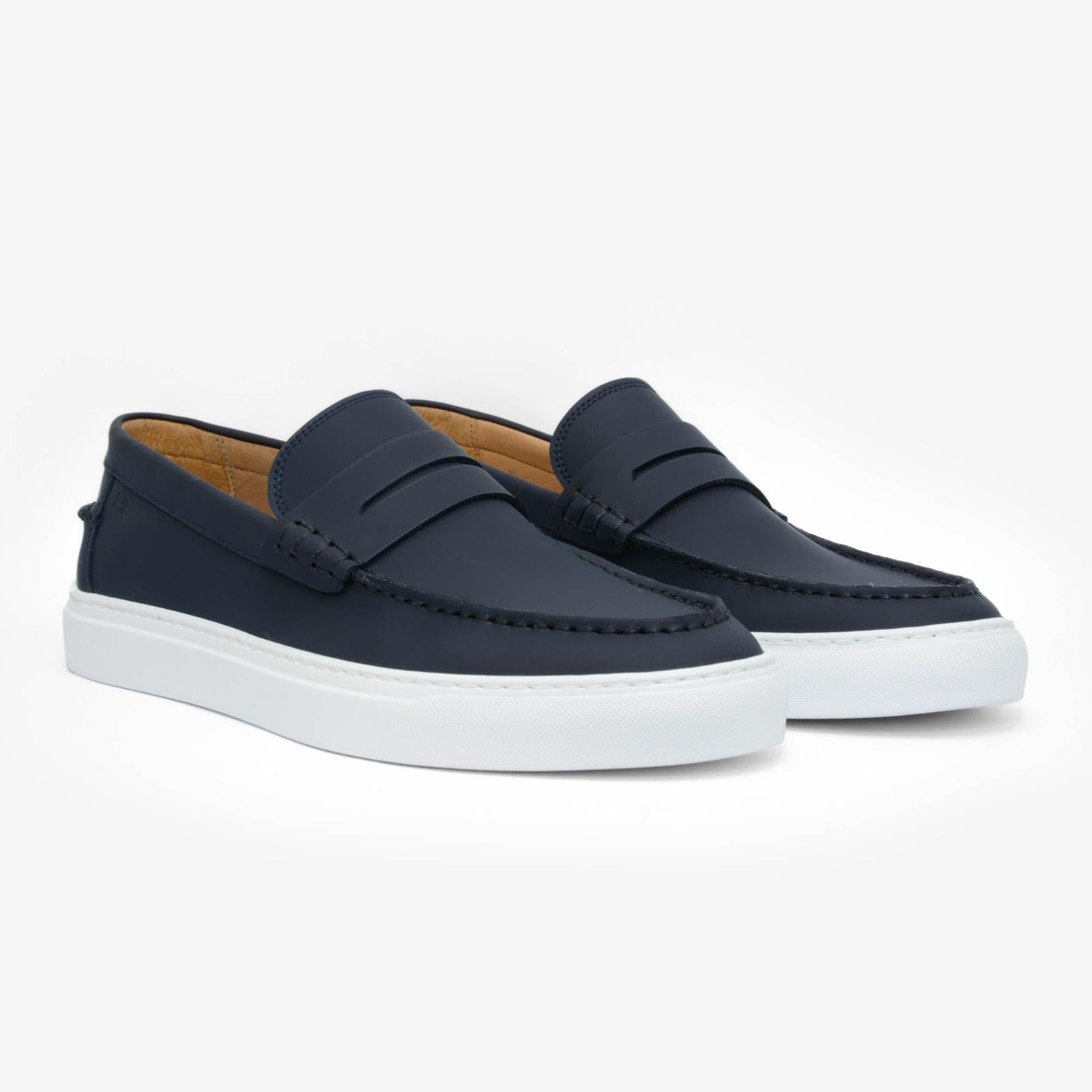 Harrys Of London Starboard Tech Leather Trainer Navy