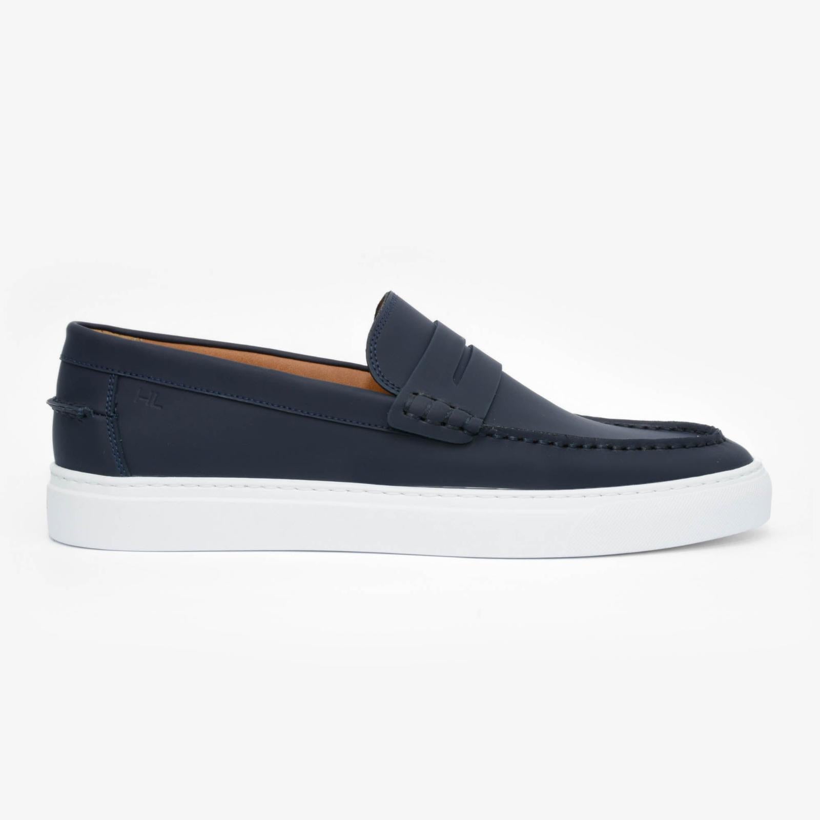 Harrys Of London Starboard Tech Leather Trainer Navy