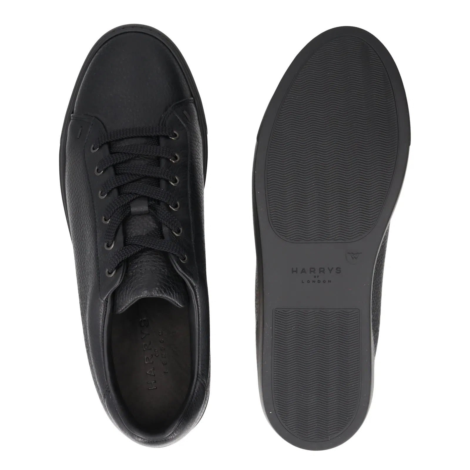 Harrys Of London Thomas Deerskin Trainer Black-MALFORD OF LONDON SAVILE ROW MENSWEAR OUTLET