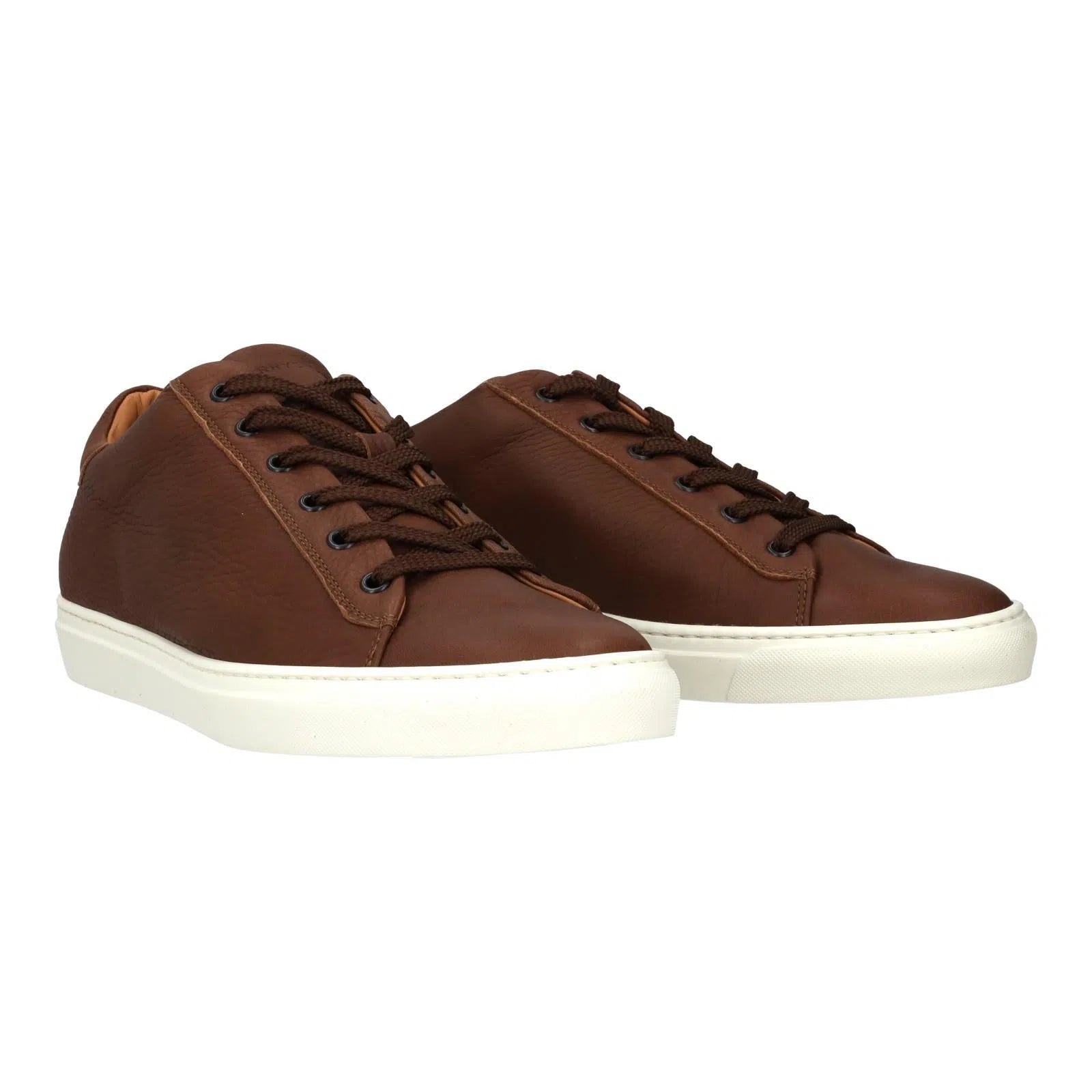 Harrys Of London Thomas P Brushed Deerskin Trainer Walnut-MALFORD OF LONDON SAVILE ROW MENSWEAR OUTLET