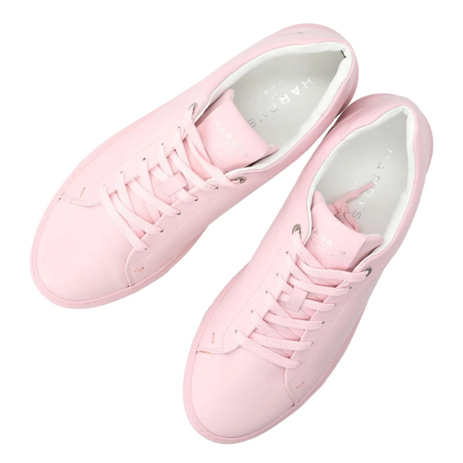 Harrys Of London Tom Nappa Leather Trainer Pink-MALFORD OF LONDON SAVILE ROW MENSWEAR OUTLET