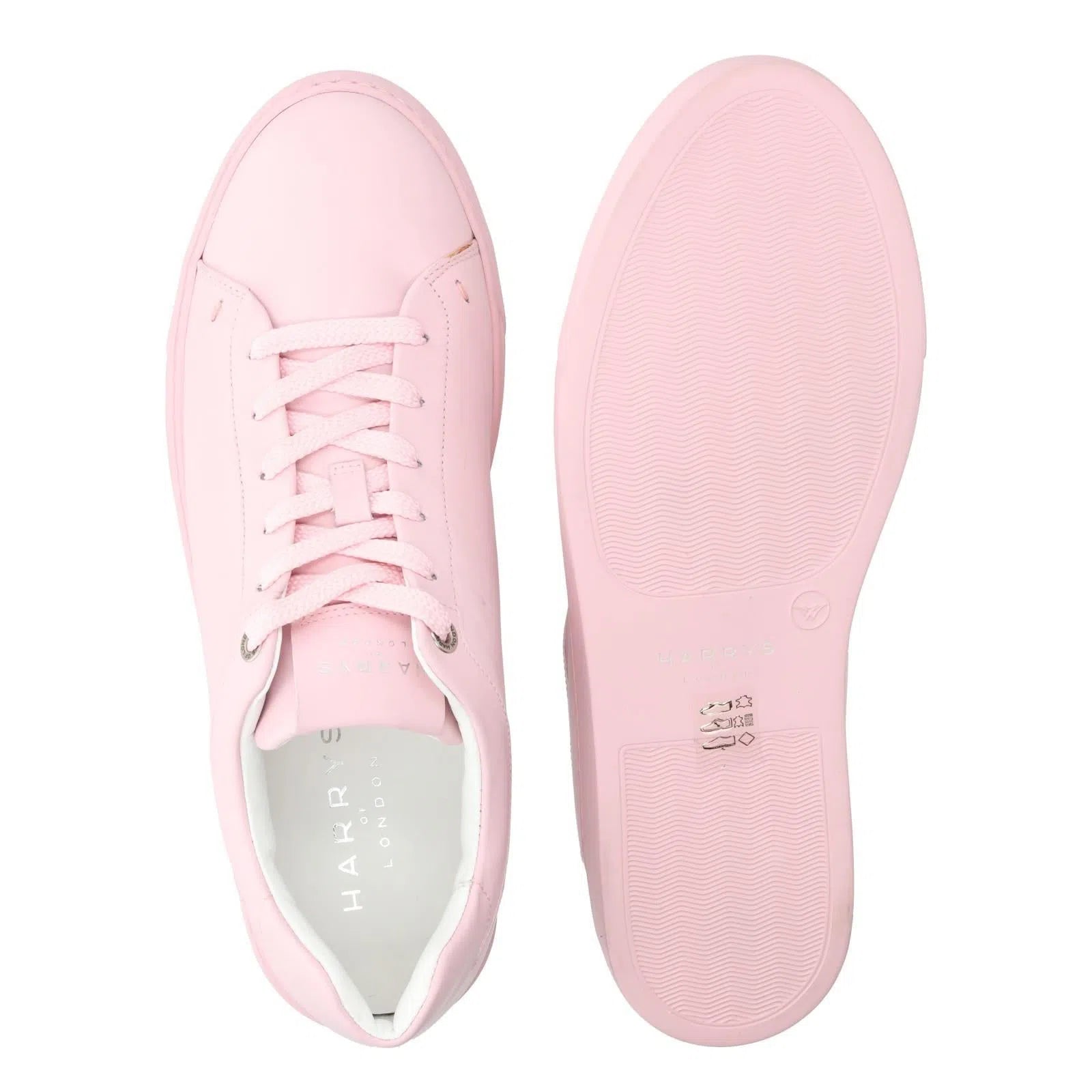 Harrys Of London Tom Nappa Leather Trainer Pink-MALFORD OF LONDON SAVILE ROW MENSWEAR OUTLET