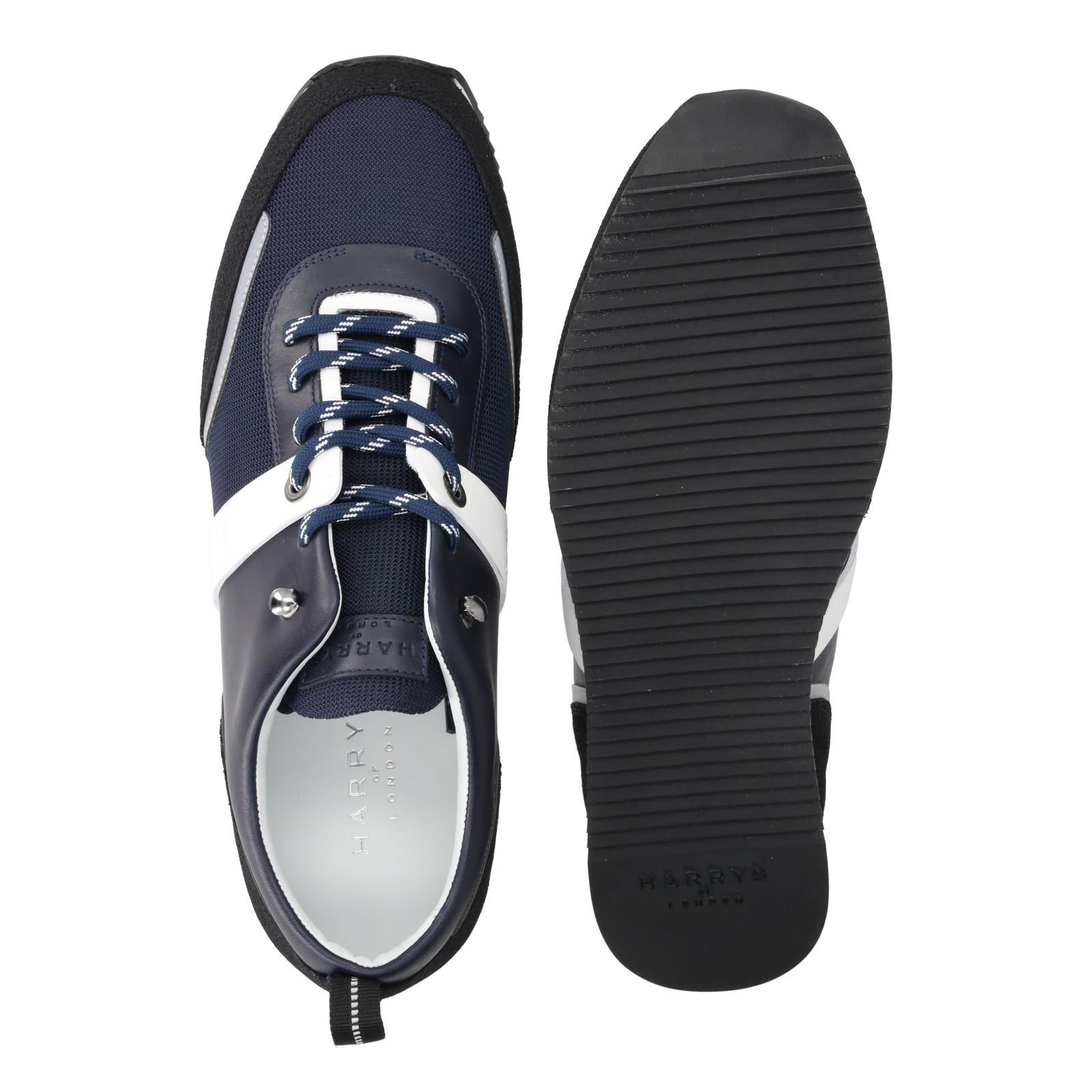 Harrys Of London Urban Hiker Trainer Navy/Black-MALFORD OF LONDON SAVILE ROW MENSWEAR OUTLET