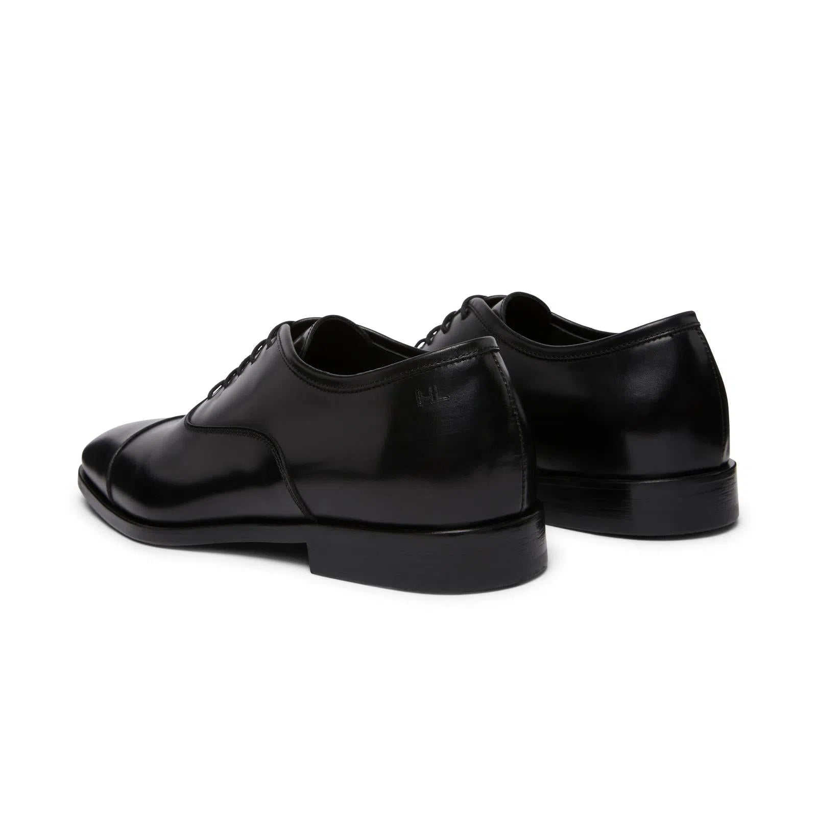 Harrys Of London Vincent G Satin Calf Shoe Black Leather-MALFORD OF LONDON SAVILE ROW MENSWEAR OUTLET