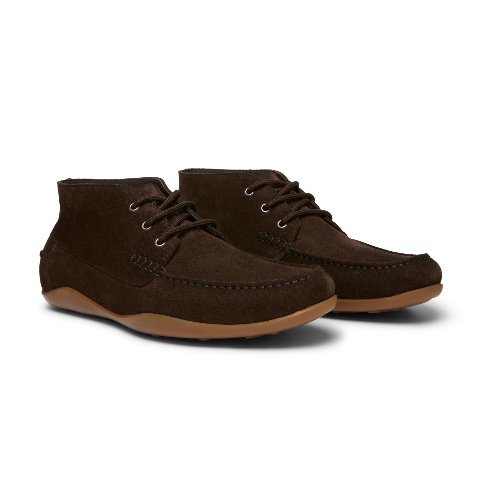 Harrys Of London Walter Suede Espresso Rubber Honey-MALFORD OF LONDON SAVILE ROW MENSWEAR OUTLET