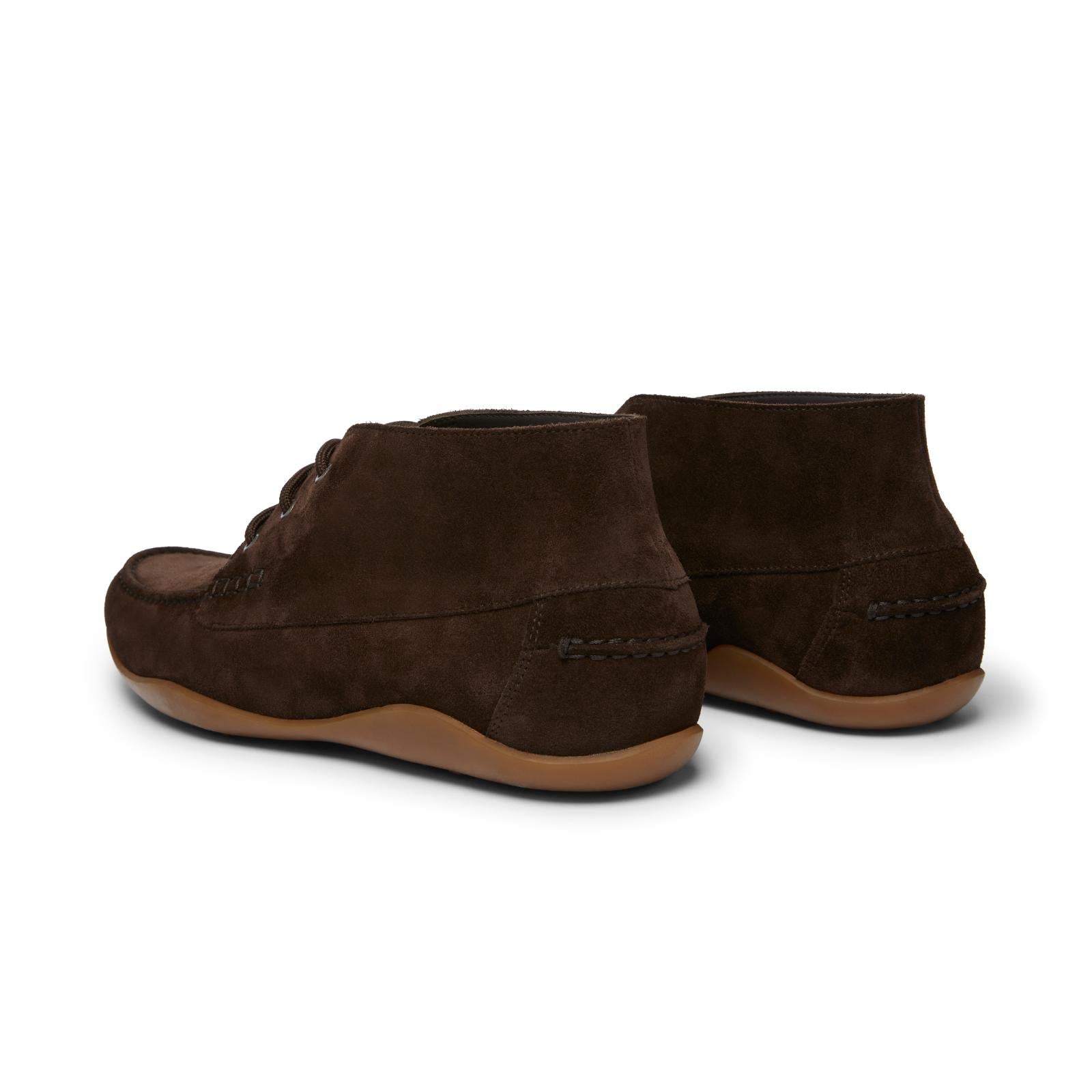 Harrys Of London Walter Suede Espresso Rubber Honey-MALFORD OF LONDON SAVILE ROW MENSWEAR OUTLET