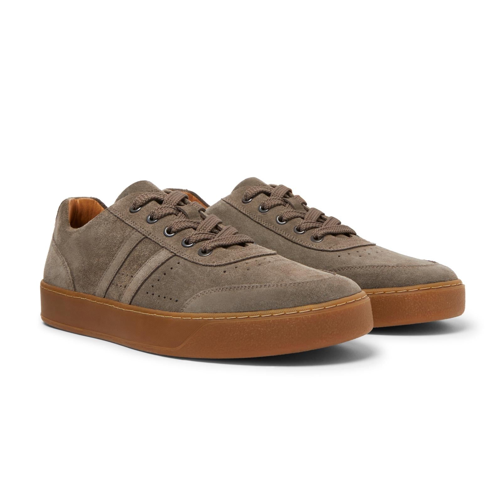 Harrys Of London Warren Suede Trainer Taupe-MALFORD OF LONDON SAVILE ROW MENSWEAR OUTLET