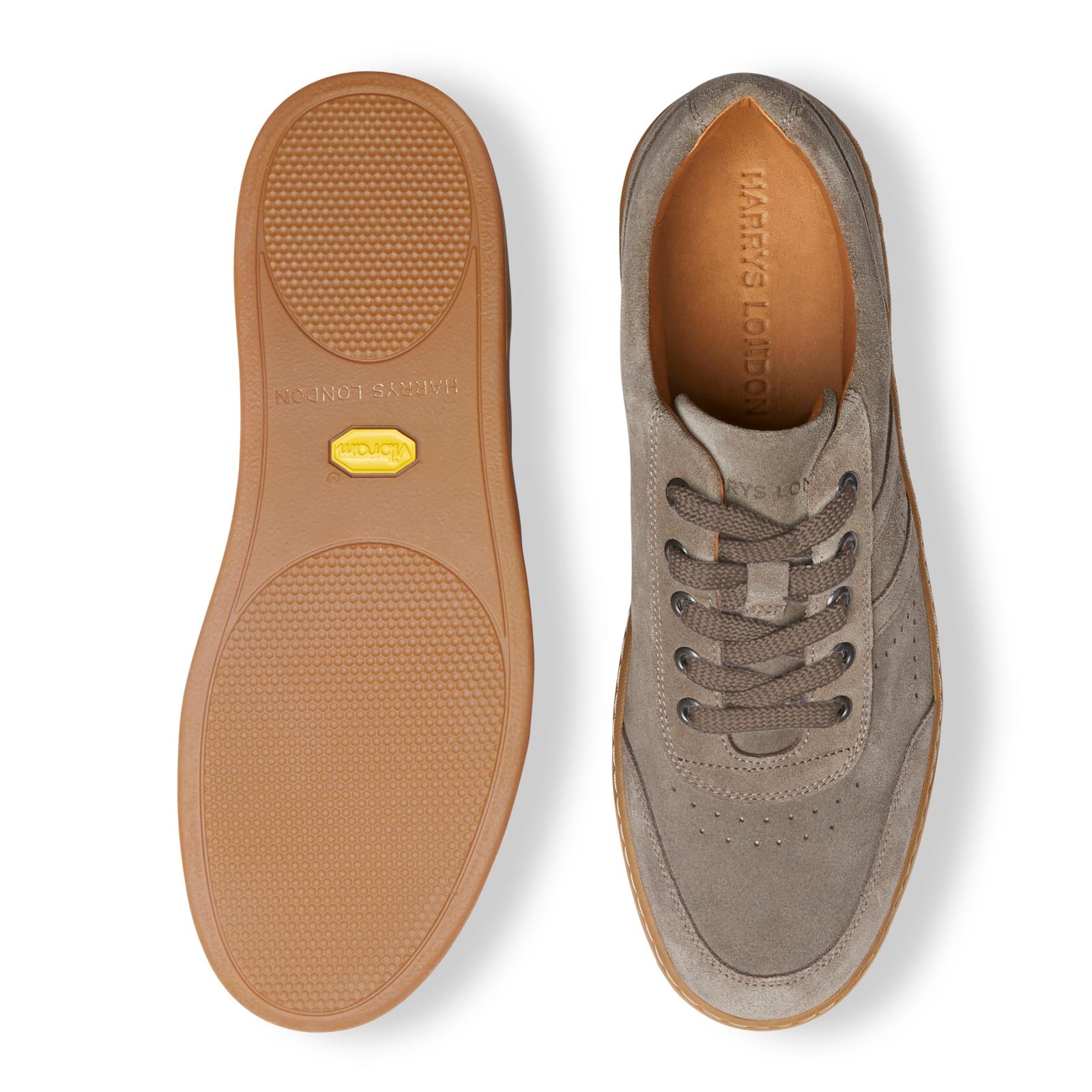 Harrys Of London Warren Suede Trainer Taupe-MALFORD OF LONDON SAVILE ROW MENSWEAR OUTLET