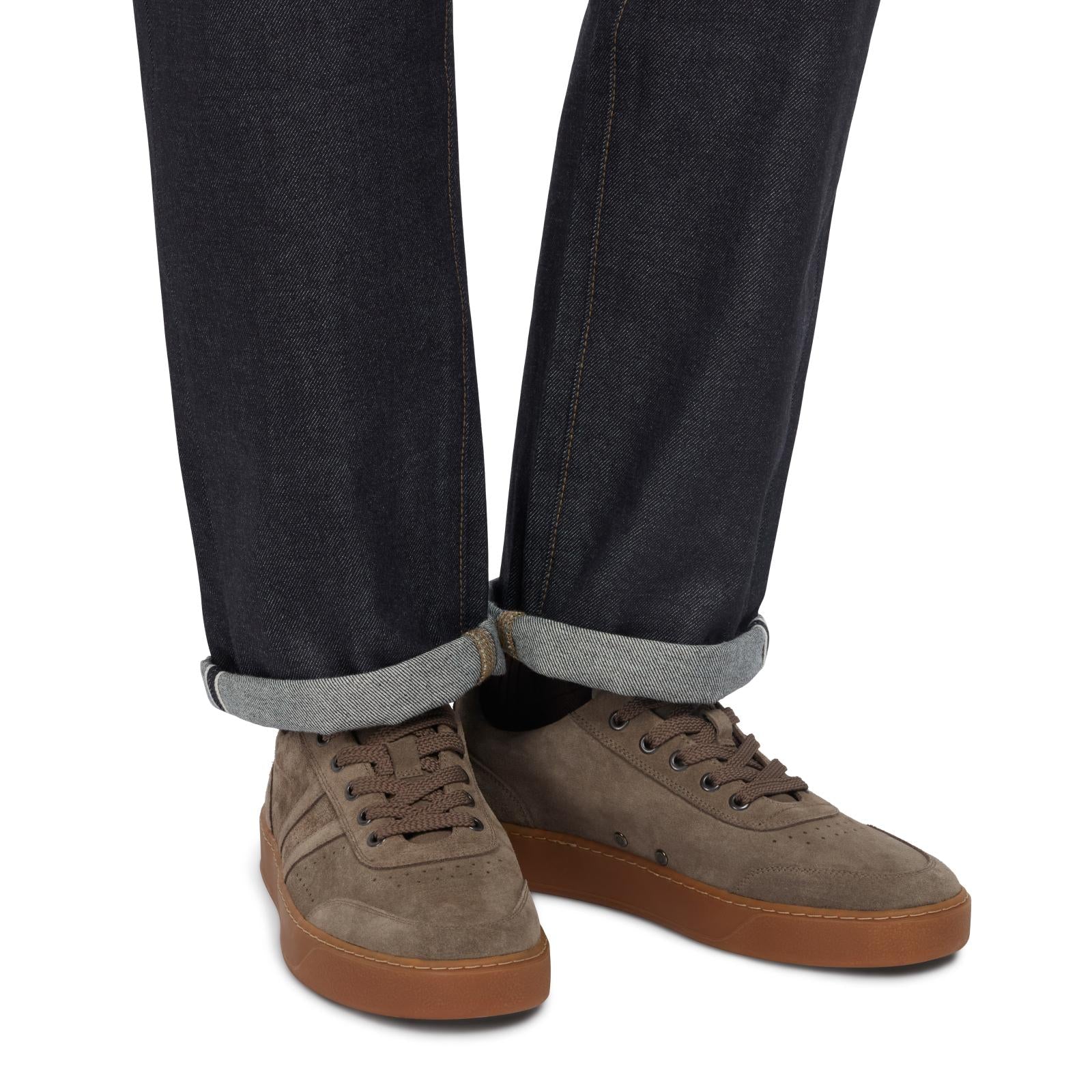 Harrys Of London Warren Suede Trainer Taupe-MALFORD OF LONDON SAVILE ROW MENSWEAR OUTLET