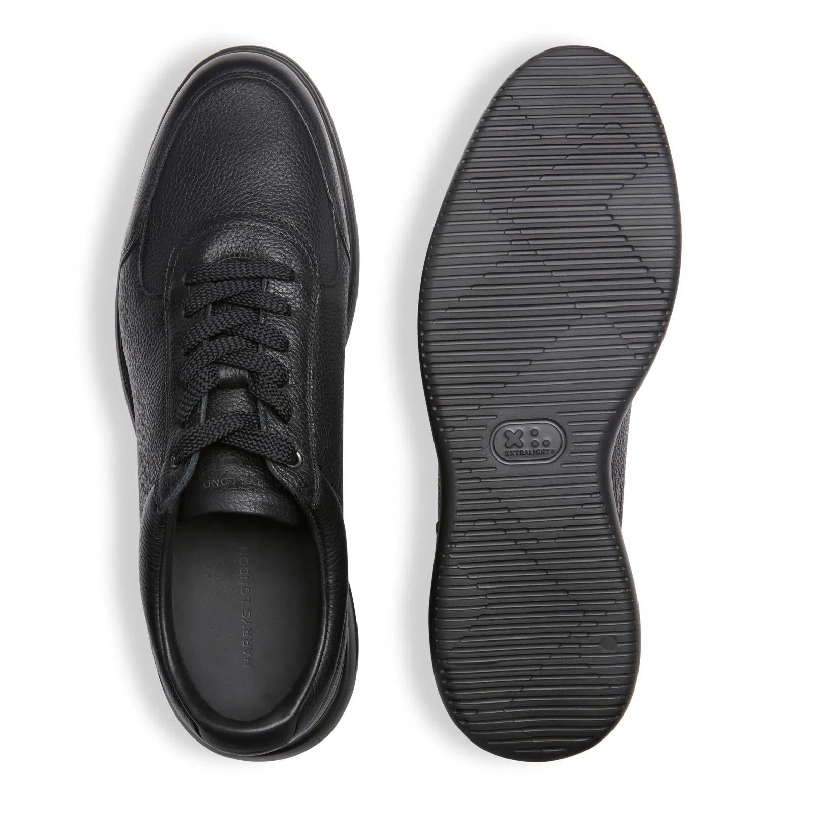 Harrys Of London Wave Sneaker Soft Milled Calf Black-MALFORD OF LONDON SAVILE ROW MENSWEAR OUTLET