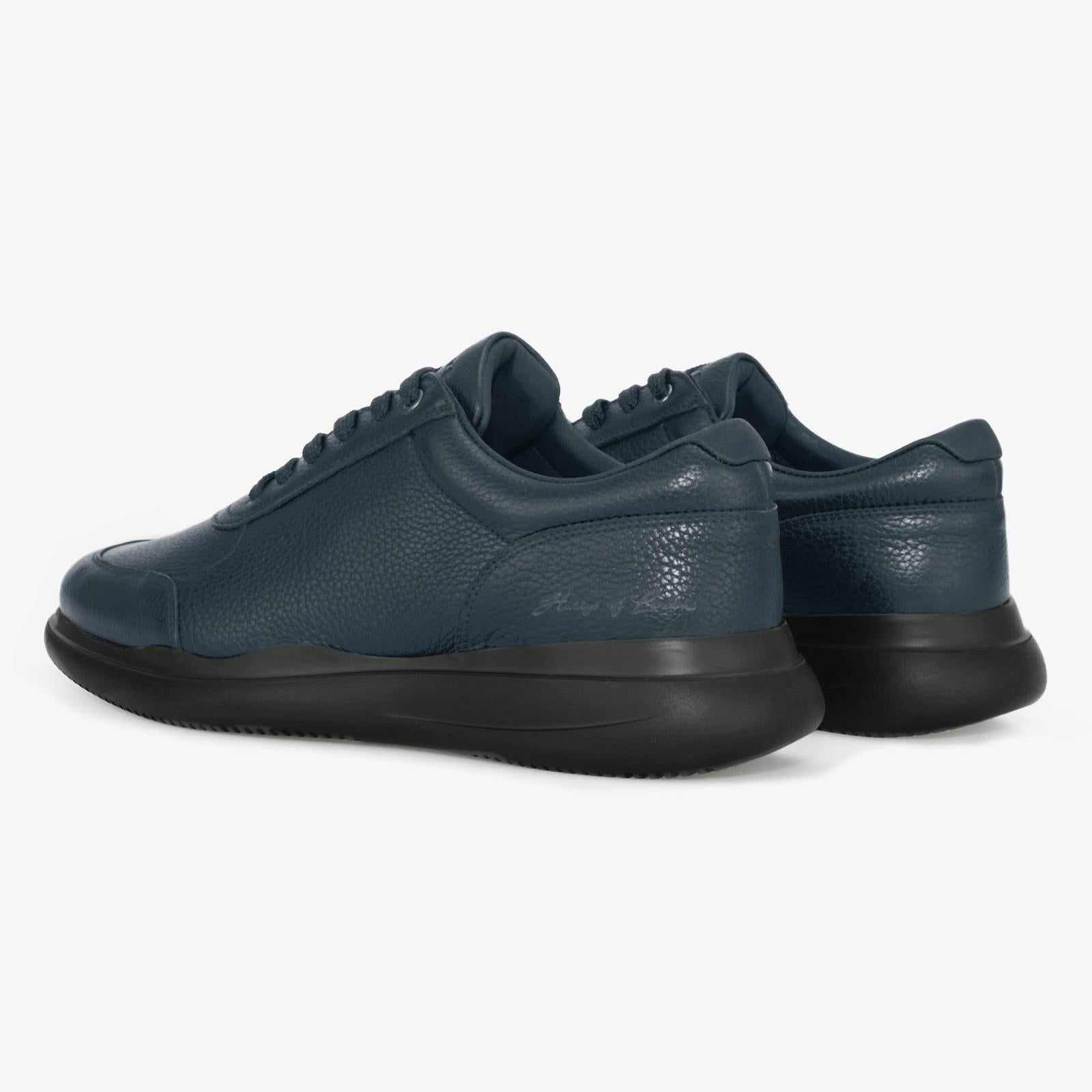 Harrys Of London Wave Sneaker Soft Milled Calf Shoe Navy