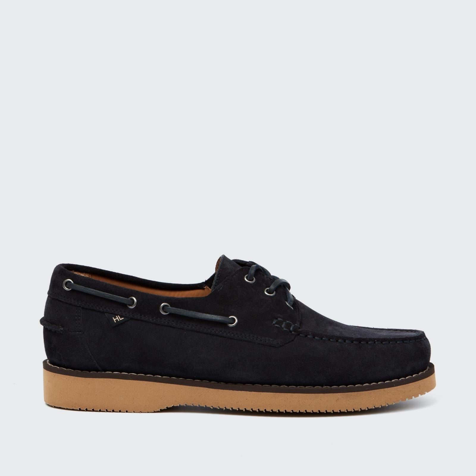 Harrys Of London Yates Suede Shoe Dark Navy-MALFORD OF LONDON SAVILE ROW MENSWEAR OUTLET