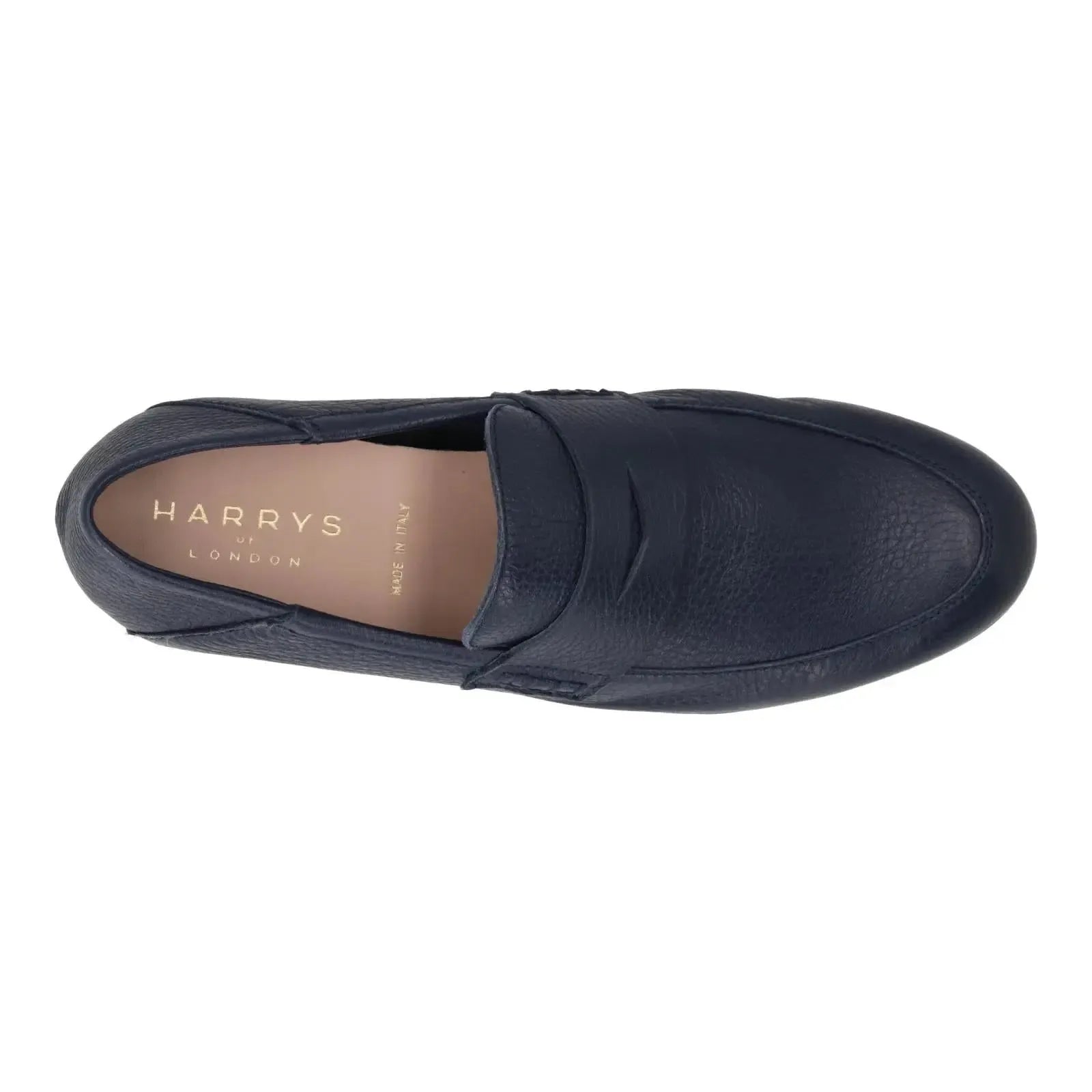 Harry's of London Lady Edward Moccasin Shoe Navy Black-MALFORD OF LONDON SAVILE ROW MENSWEAR OUTLET