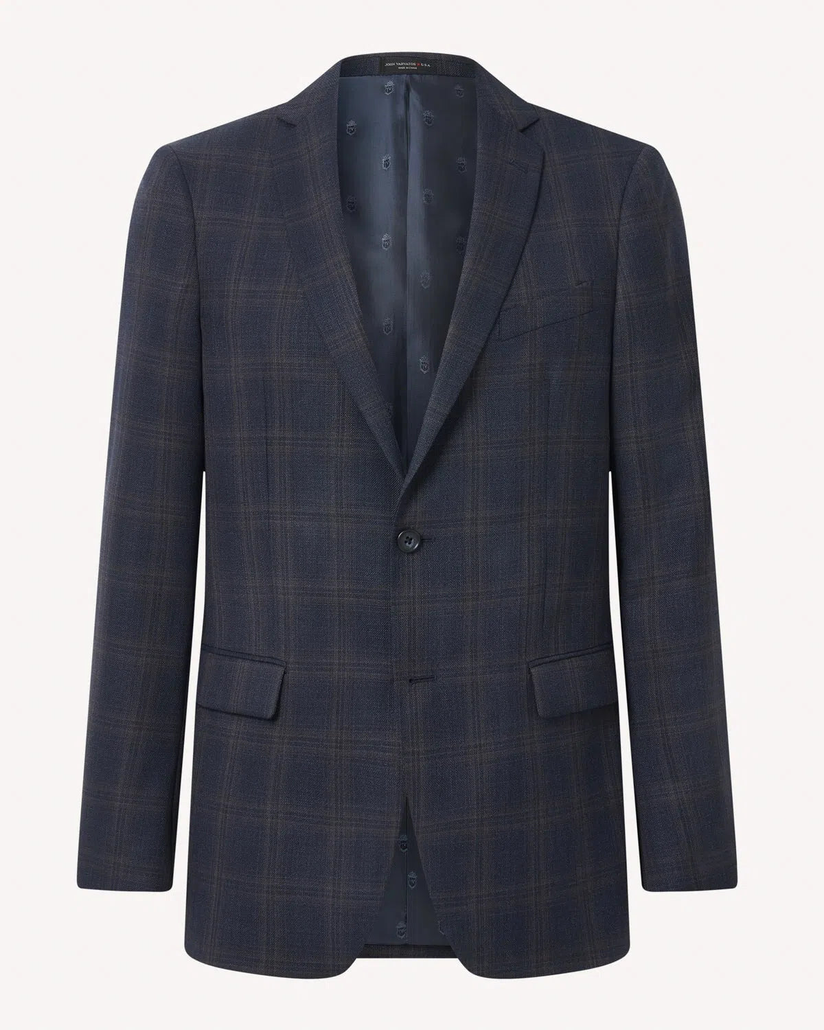 John Varvatos SB2 Suit Win Check Navy-MALFORD OF LONDON SAVILE ROW MENSWEAR OUTLET