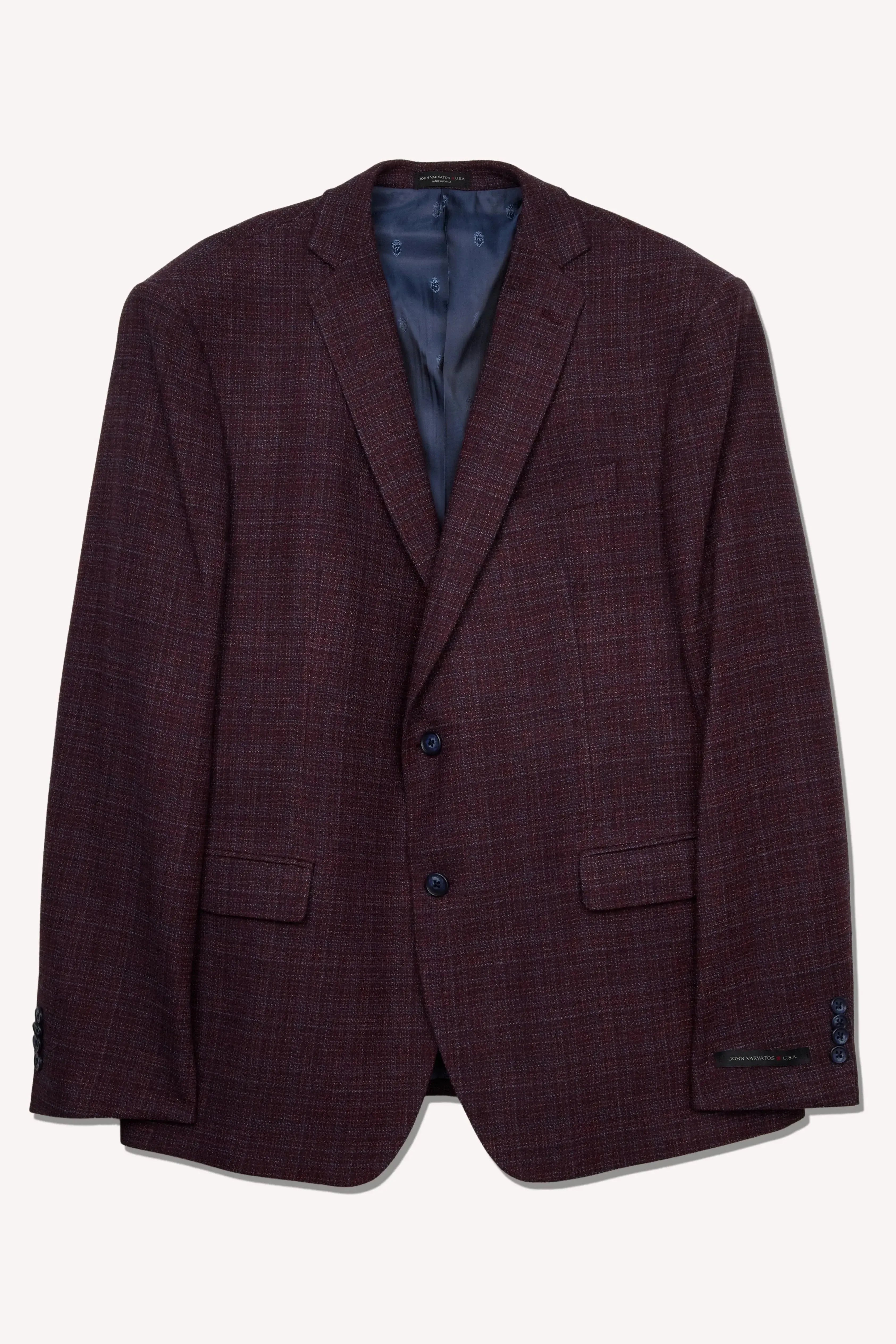 John Varvatos Single Breasted Sports Jacket Brown/Blue Fleck-MALFORD OF LONDON SAVILE ROW MENSWEAR OUTLET