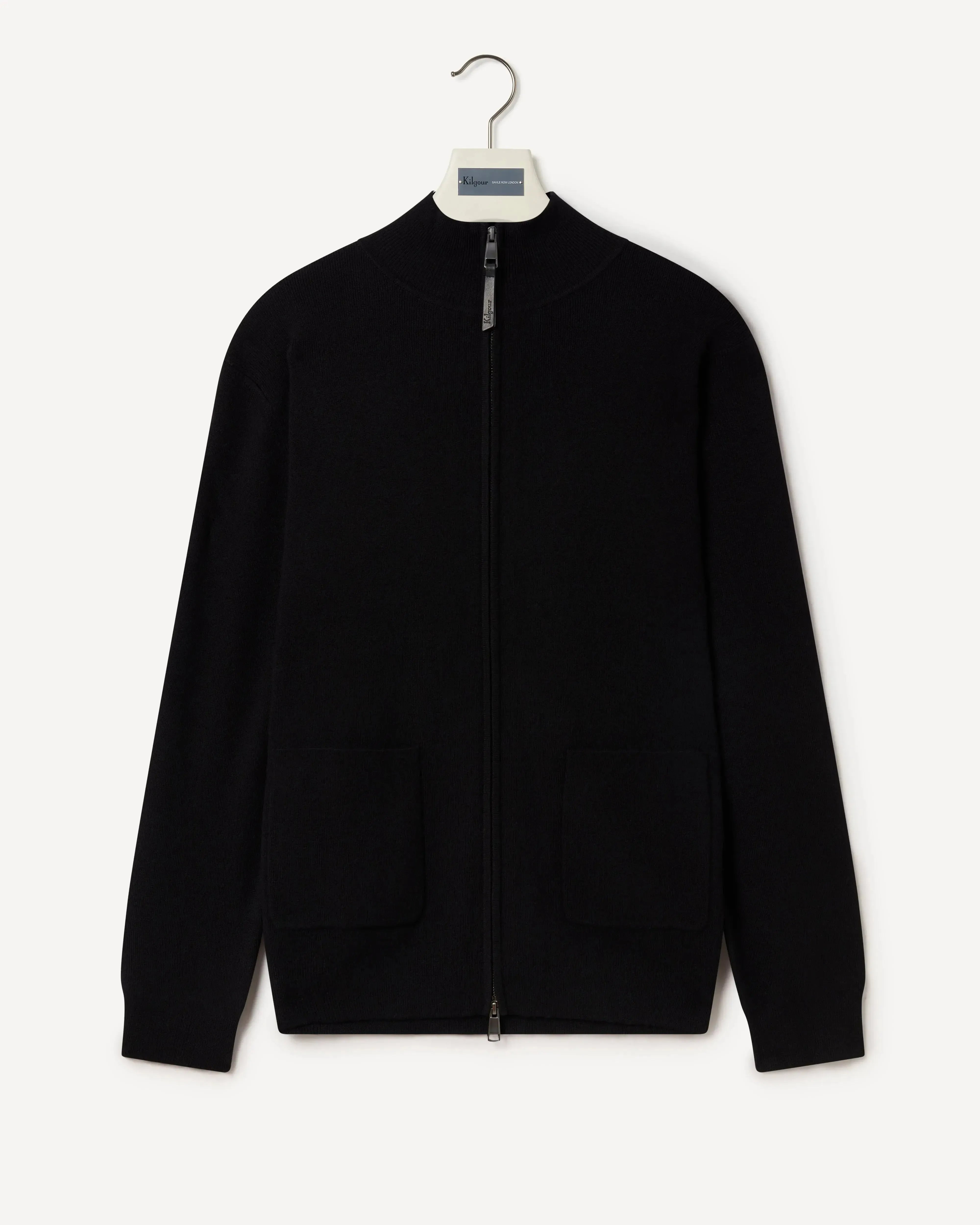 KG Full Zip Pullover Merino Wool Pull Over-MALFORD OF LONDON SAVILE ROW MENSWEAR OUTLET