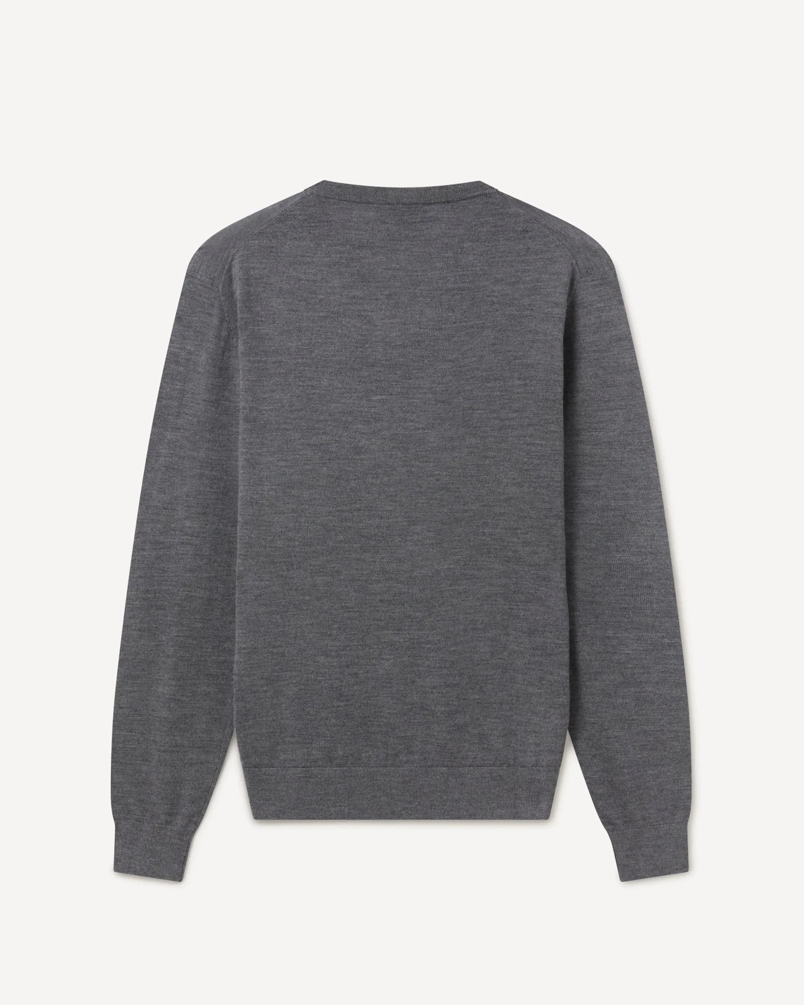 KG V - Neck Easy Care Merino Wool GREY – Savile Row Menswear Outlet | Malford of London