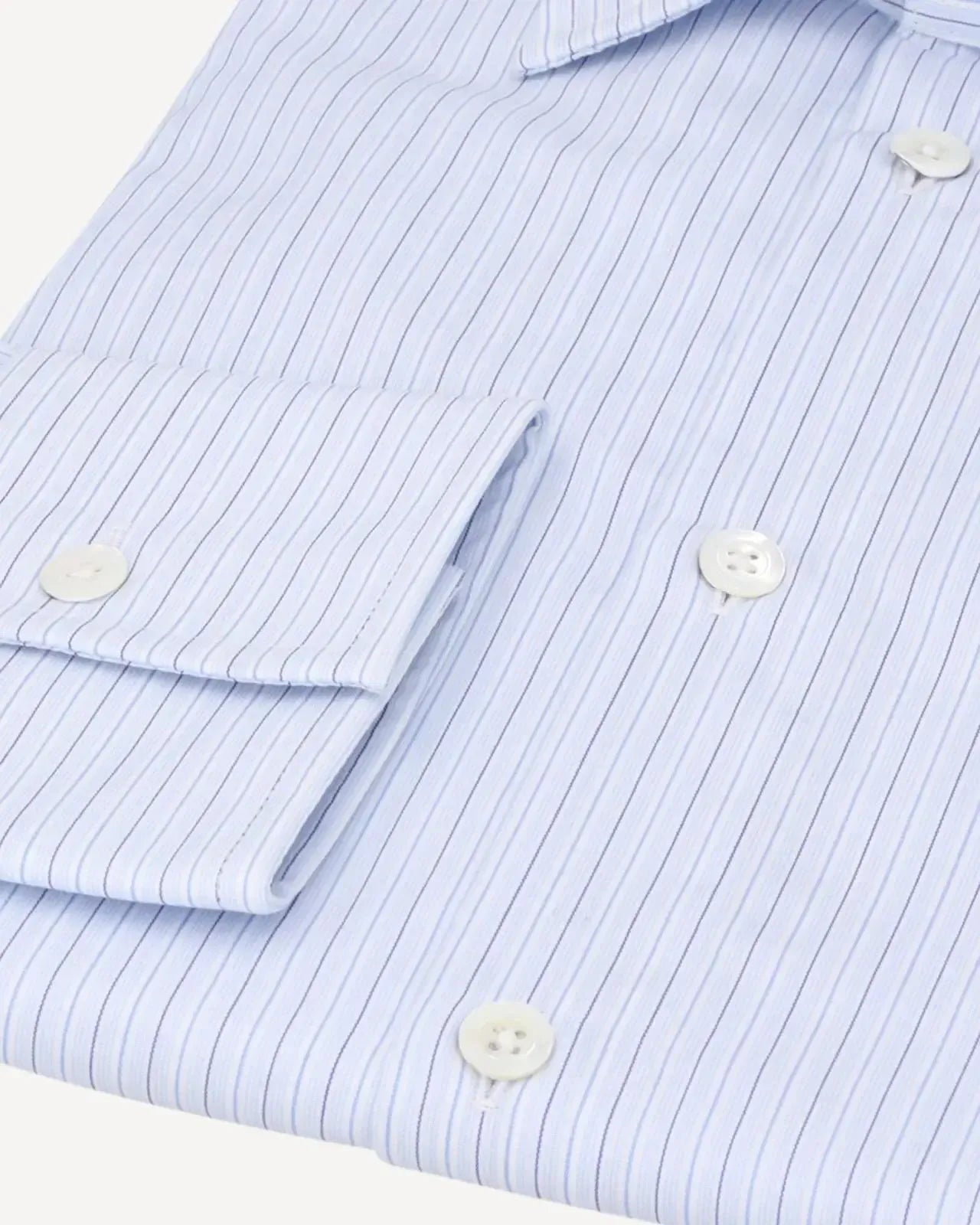 KILGOUR Regular Collar City Stripe Shirt - Blue-MALFORD OF LONDON SAVILE ROW MENSWEAR OUTLET