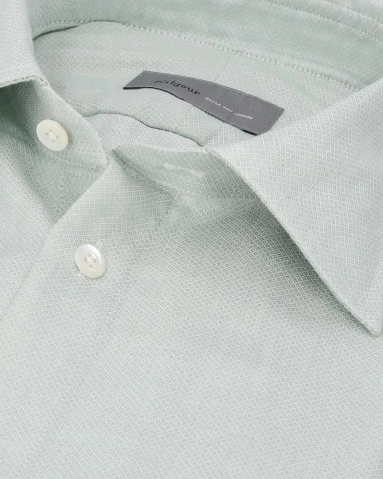 Kilgour Regular Collar Cotton Silk Shirt Mint Green-MALFORD OF LONDON SAVILE ROW MENSWEAR OUTLET