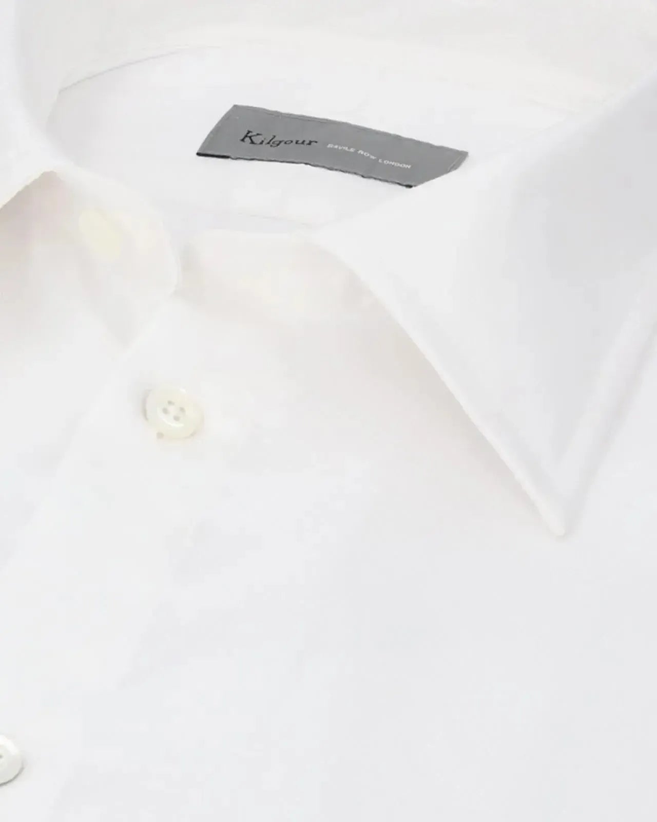 KILGOUR Regular Collar Journey Dobby Weave Shirt - White-MALFORD OF LONDON SAVILE ROW MENSWEAR OUTLET