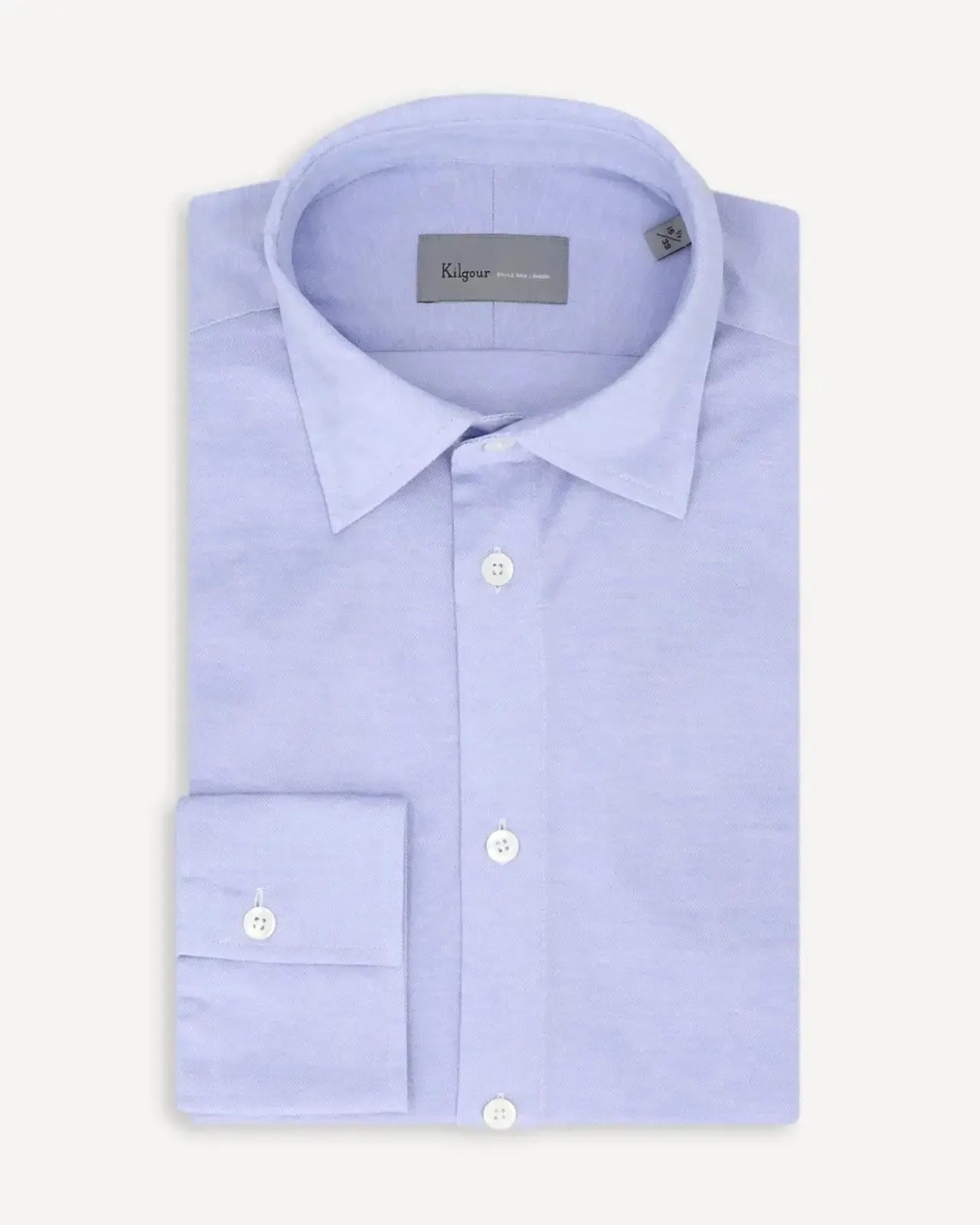 KILGOUR Regular Collar Oxford Cotton Shirt - Sky-MALFORD OF LONDON SAVILE ROW MENSWEAR OUTLET