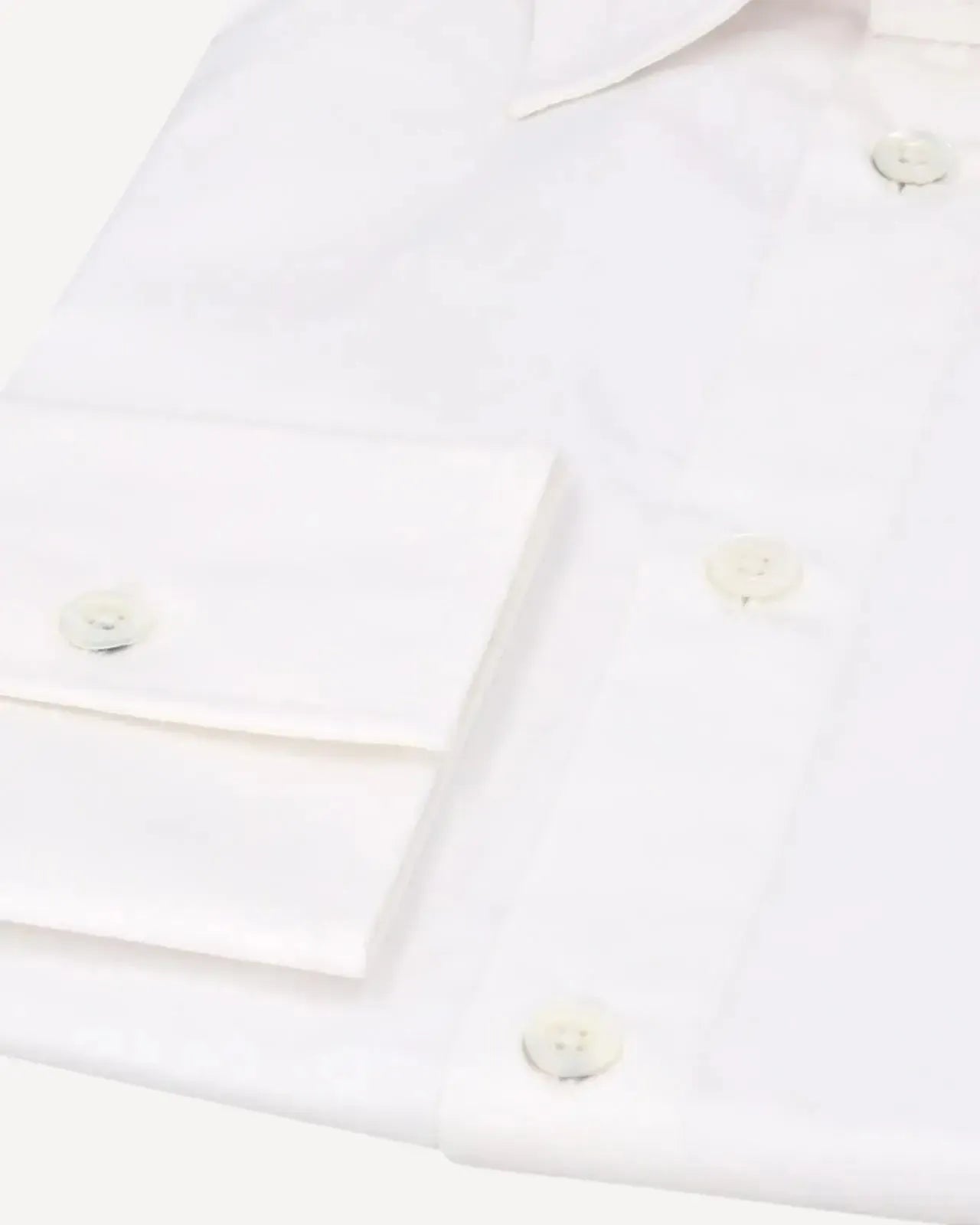 KILGOUR Regular Collar Plain Poplin Cotton Shirt - White-MALFORD OF LONDON SAVILE ROW MENSWEAR OUTLET