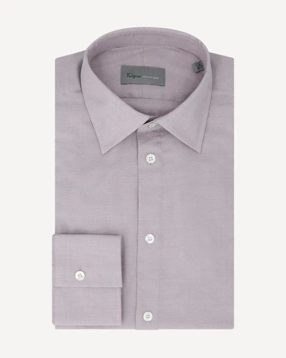 KILGOUR Regular Collar Single Cuff Shirt Lilac-MALFORD OF LONDON SAVILE ROW MENSWEAR OUTLET