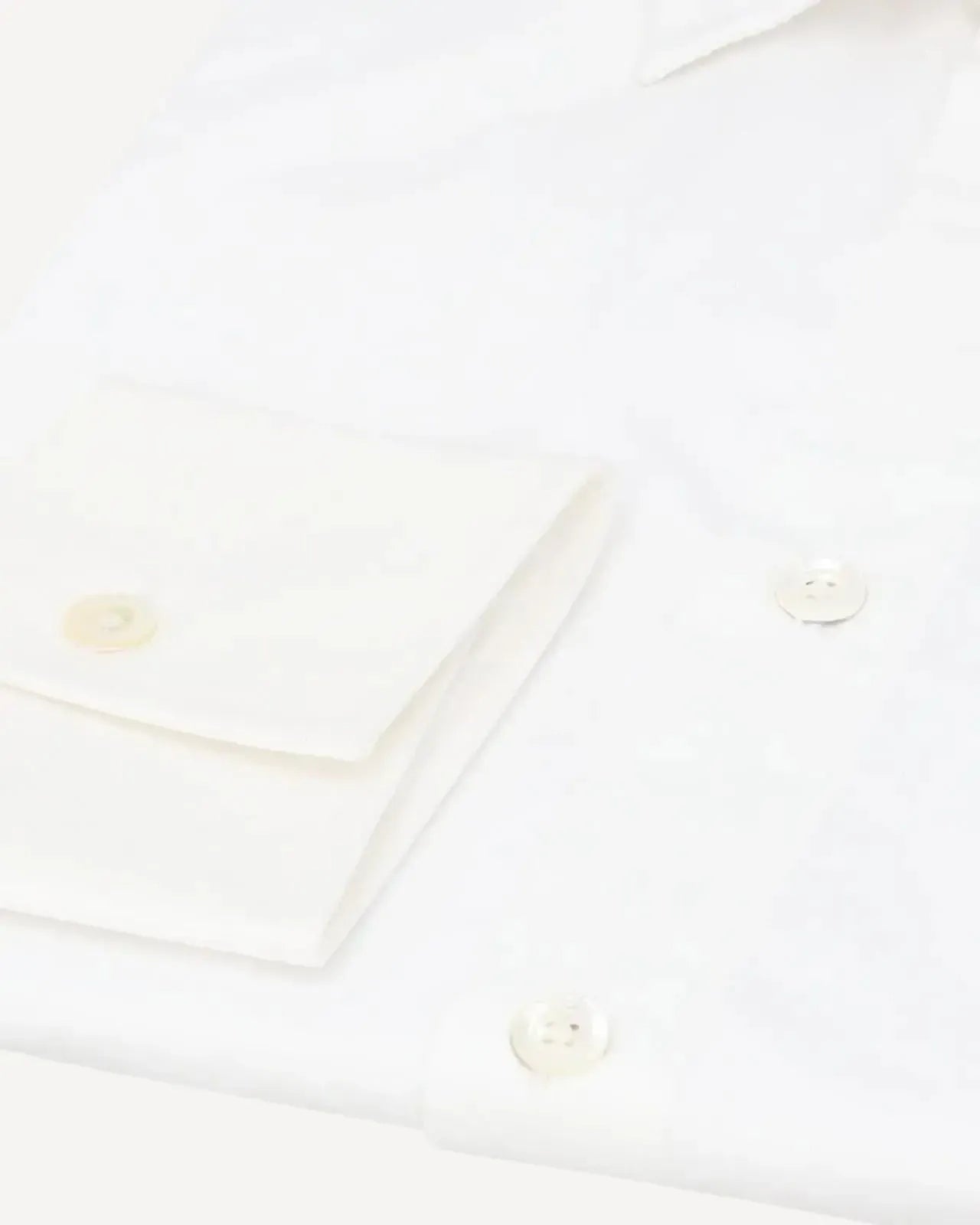KILGOUR Single Cuff Plain Poplin Cotton Shirt - White-MALFORD OF LONDON SAVILE ROW MENSWEAR OUTLET