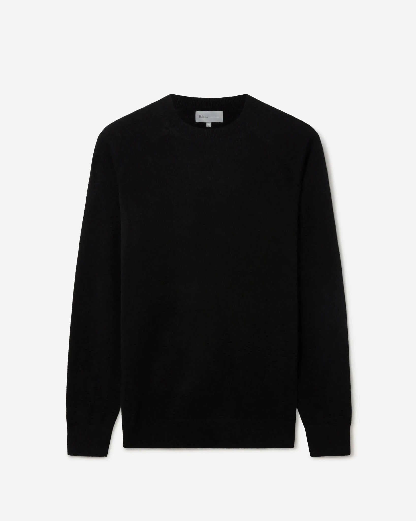 Kilgour Classic Cashmere Crew Neck Black – Savile Row Menswear Outlet | Malford of London