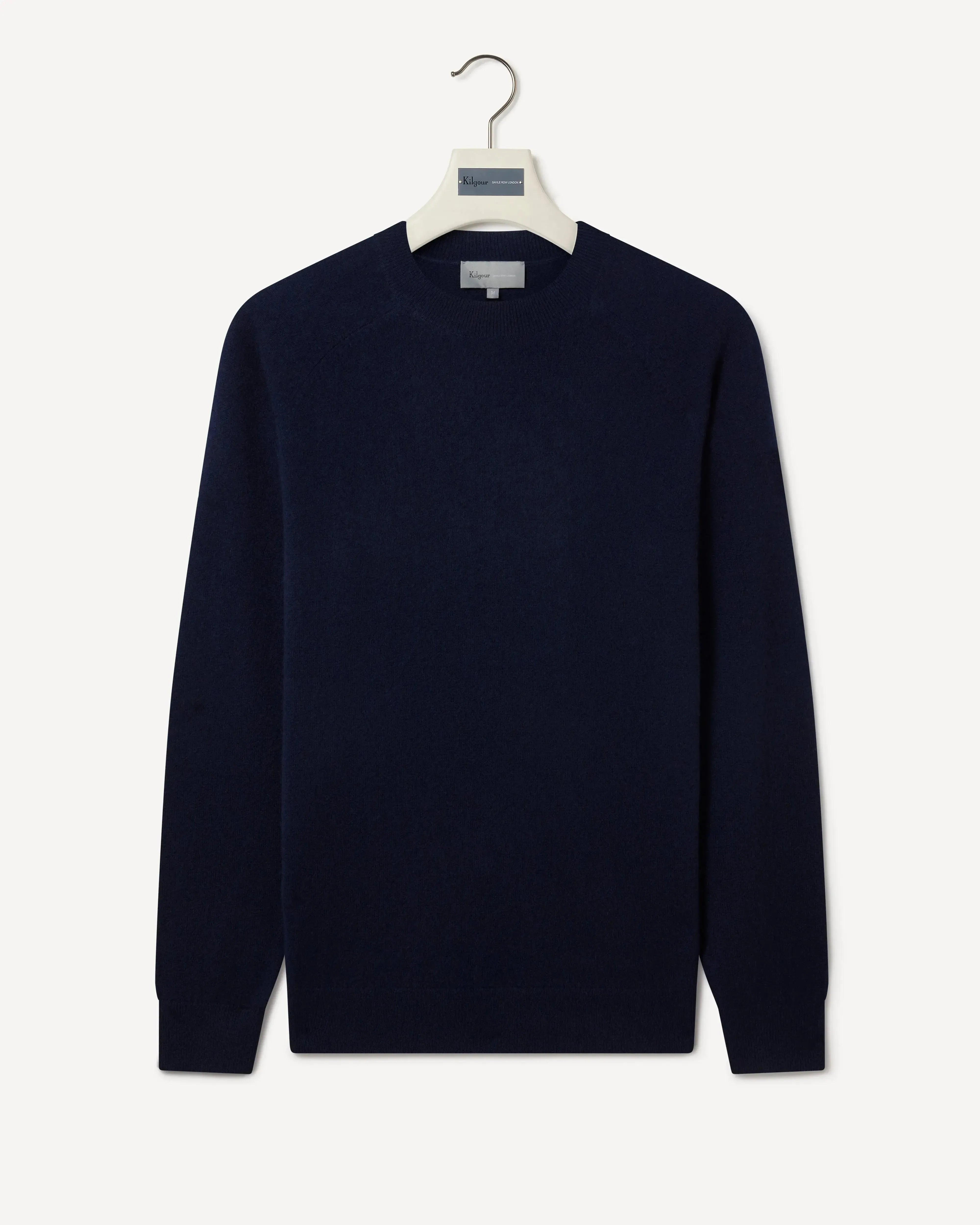 Kilgour Classic Cashmere Crew Neck NAVY-MALFORD OF LONDON SAVILE ROW MENSWEAR OUTLET
