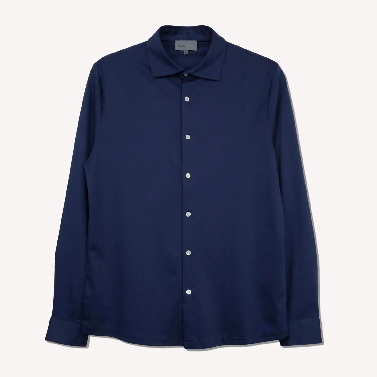Kilgour Classic Fit Jersey Shirt Air Force Blue-MALFORD OF LONDON SAVILE ROW MENSWEAR OUTLET
