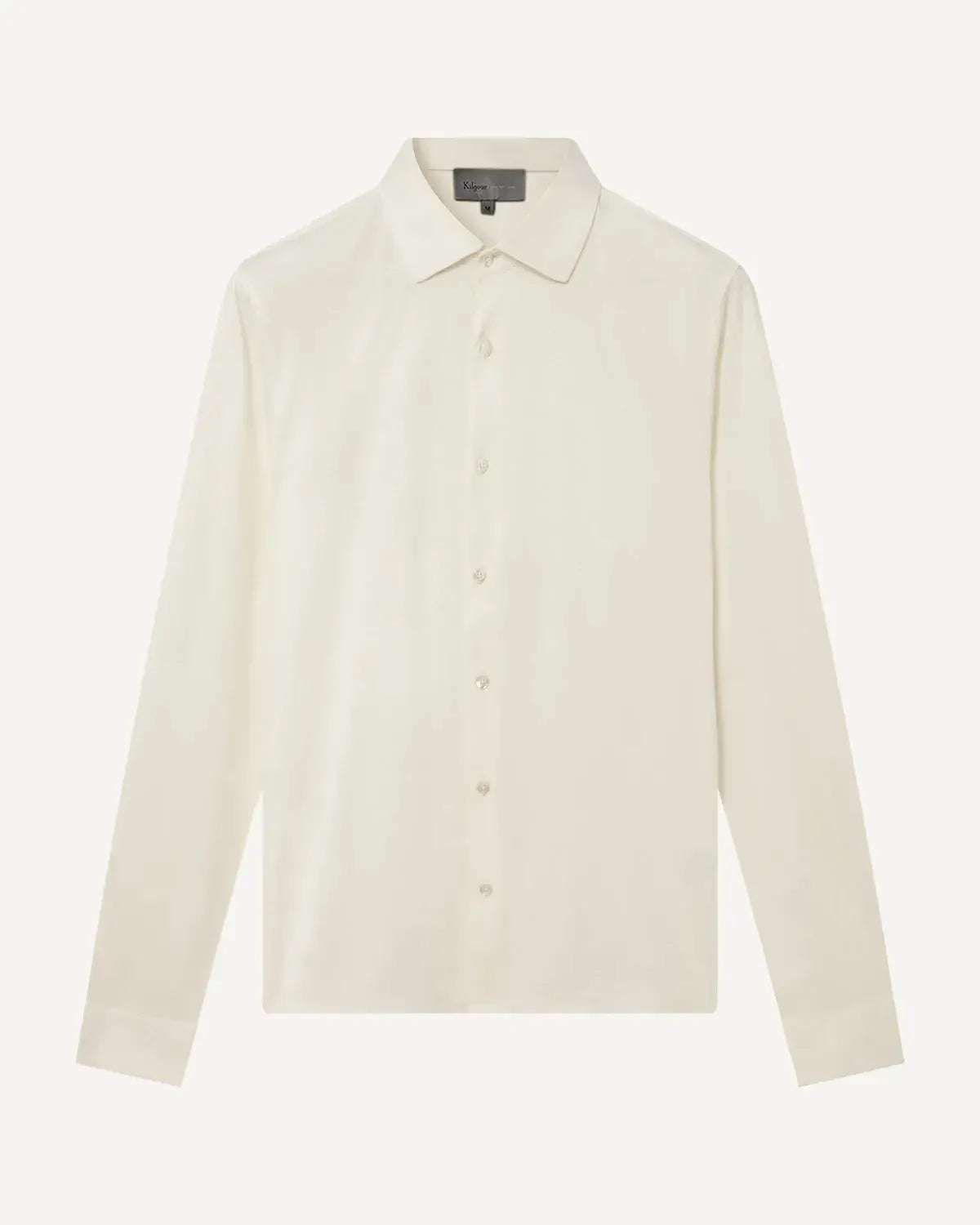 Kilgour Classic Fit Jersey Shirt Ecru-MALFORD OF LONDON SAVILE ROW MENSWEAR OUTLET