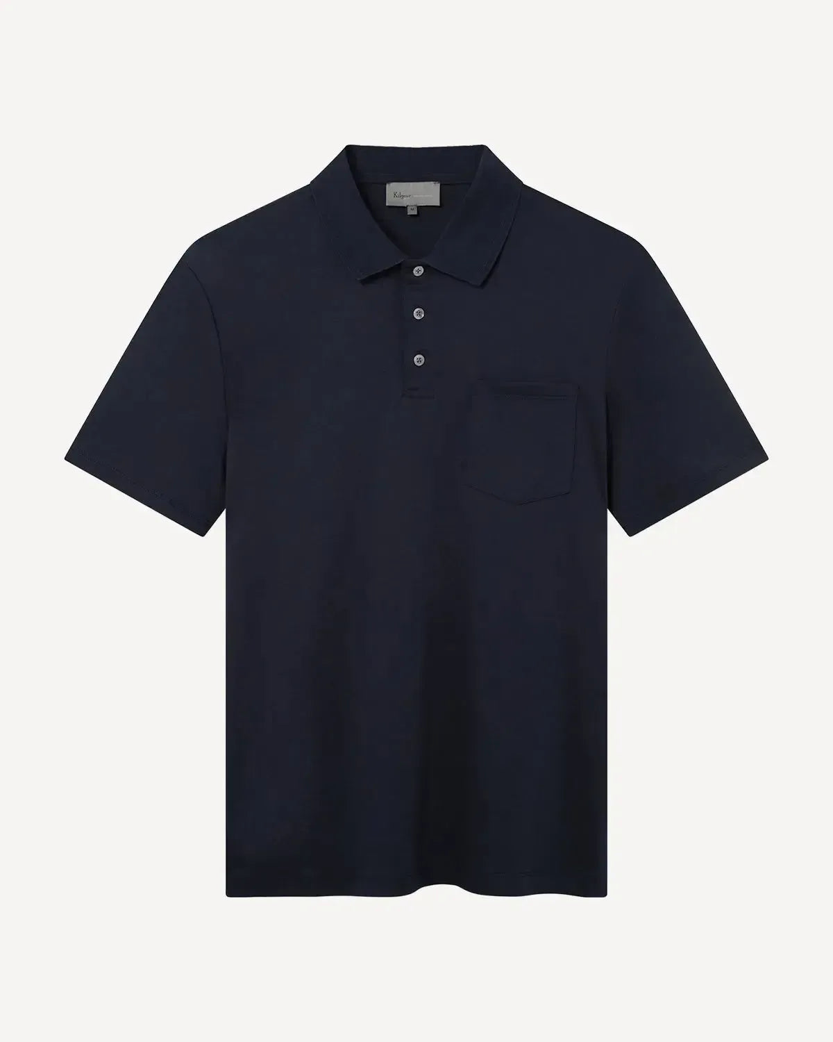 Kilgour Classic Fit Short Sleeve Polo Shirt Navy-MALFORD OF LONDON SAVILE ROW MENSWEAR OUTLET
