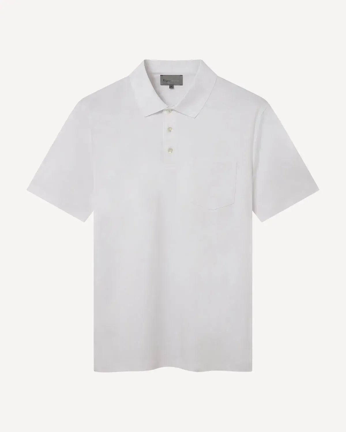 Kilgour Classic Fit Short Sleeve Polo Shirt White-MALFORD OF LONDON SAVILE ROW MENSWEAR OUTLET