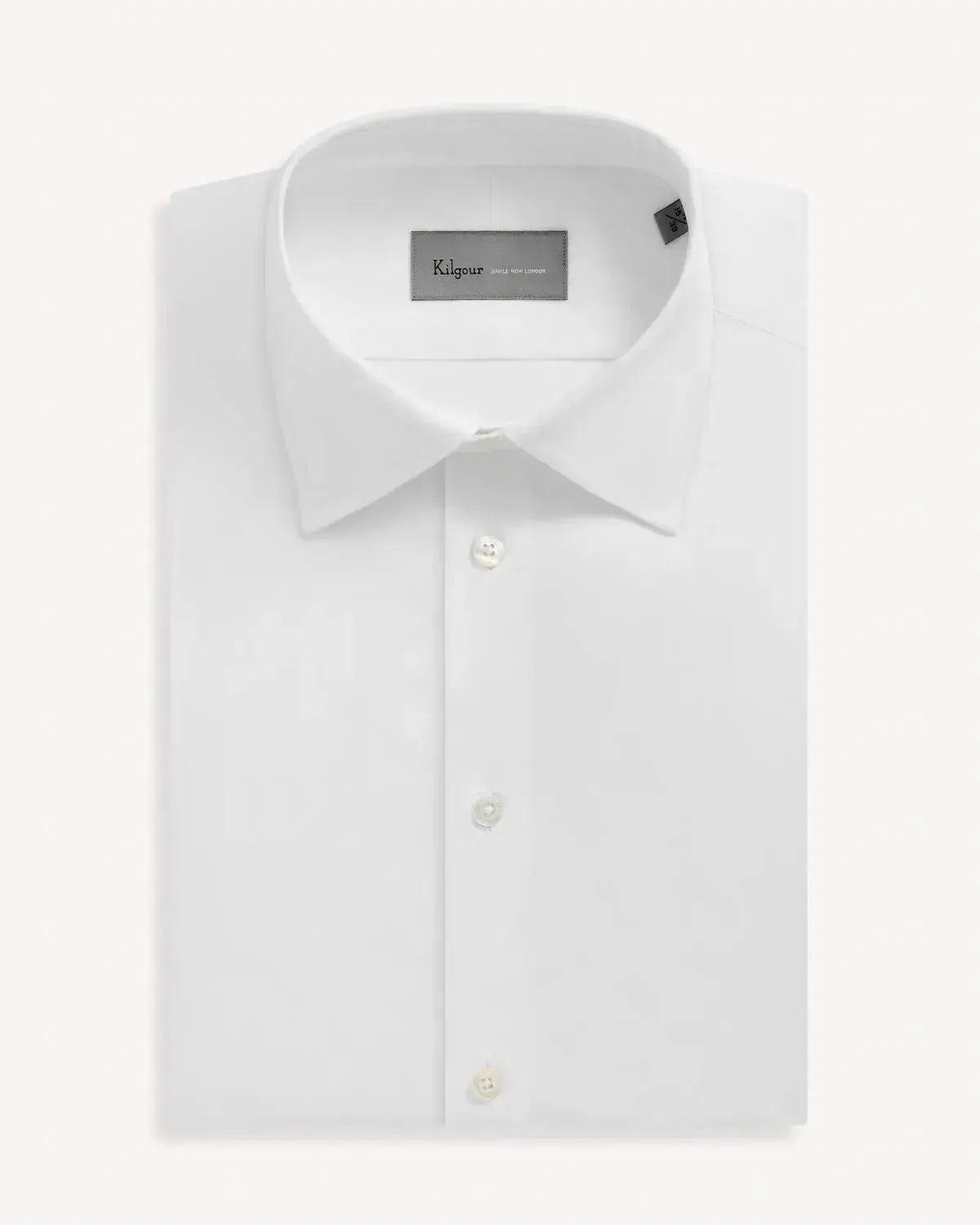 Kilgour Classic Poplin White Shirt-MALFORD OF LONDON SAVILE ROW MENSWEAR OUTLET