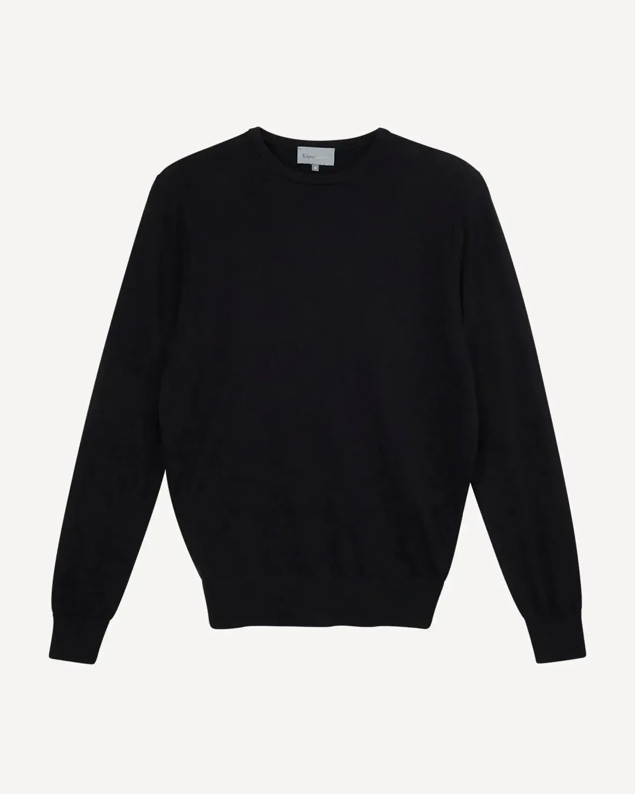 Kilgour Crew Neck Long Sleeve Knit Pullover Jumper Black-MALFORD OF LONDON SAVILE ROW MENSWEAR OUTLET
