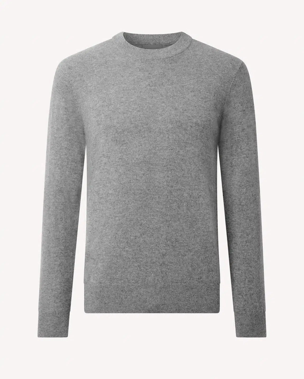 Kilgour Crew Neck Marl Grey Cashmere Jumper-MALFORD OF LONDON SAVILE ROW MENSWEAR OUTLET