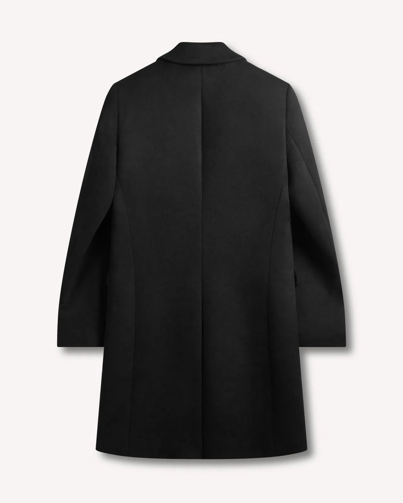 Kilgour Double Breasted Mid Length Overcoat Black-MALFORD OF LONDON SAVILE ROW MENSWEAR OUTLET