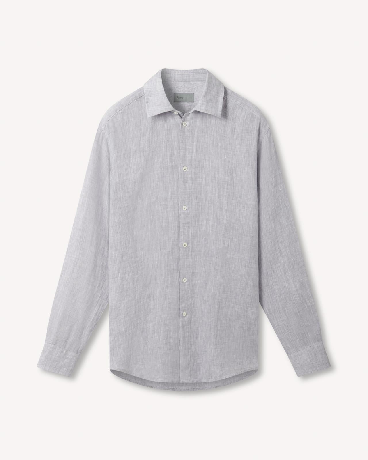 Kilgour Grey Tailored Fit Shirt Cotton-MALFORD OF LONDON SAVILE ROW MENSWEAR OUTLET