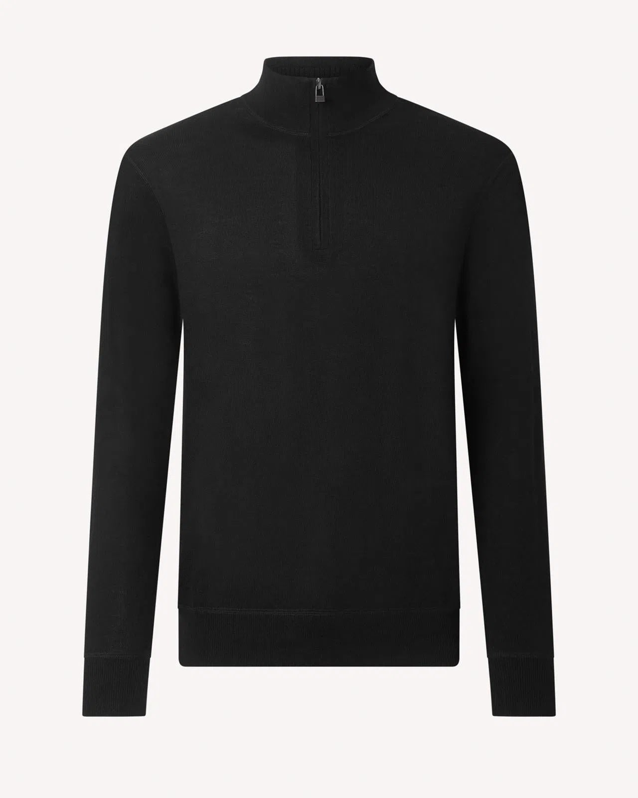 Kilgour Merino Wool Roll Neck Jumper Black-MALFORD OF LONDON SAVILE ROW MENSWEAR OUTLET