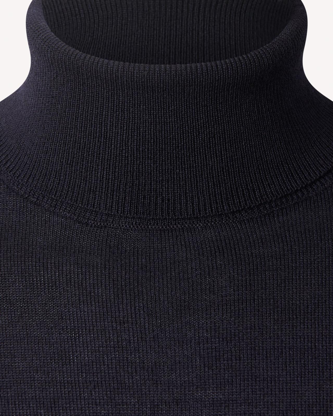 Kilgour Merino Wool Turtle Neck Jumper Navy-MALFORD OF LONDON SAVILE ROW MENSWEAR OUTLET