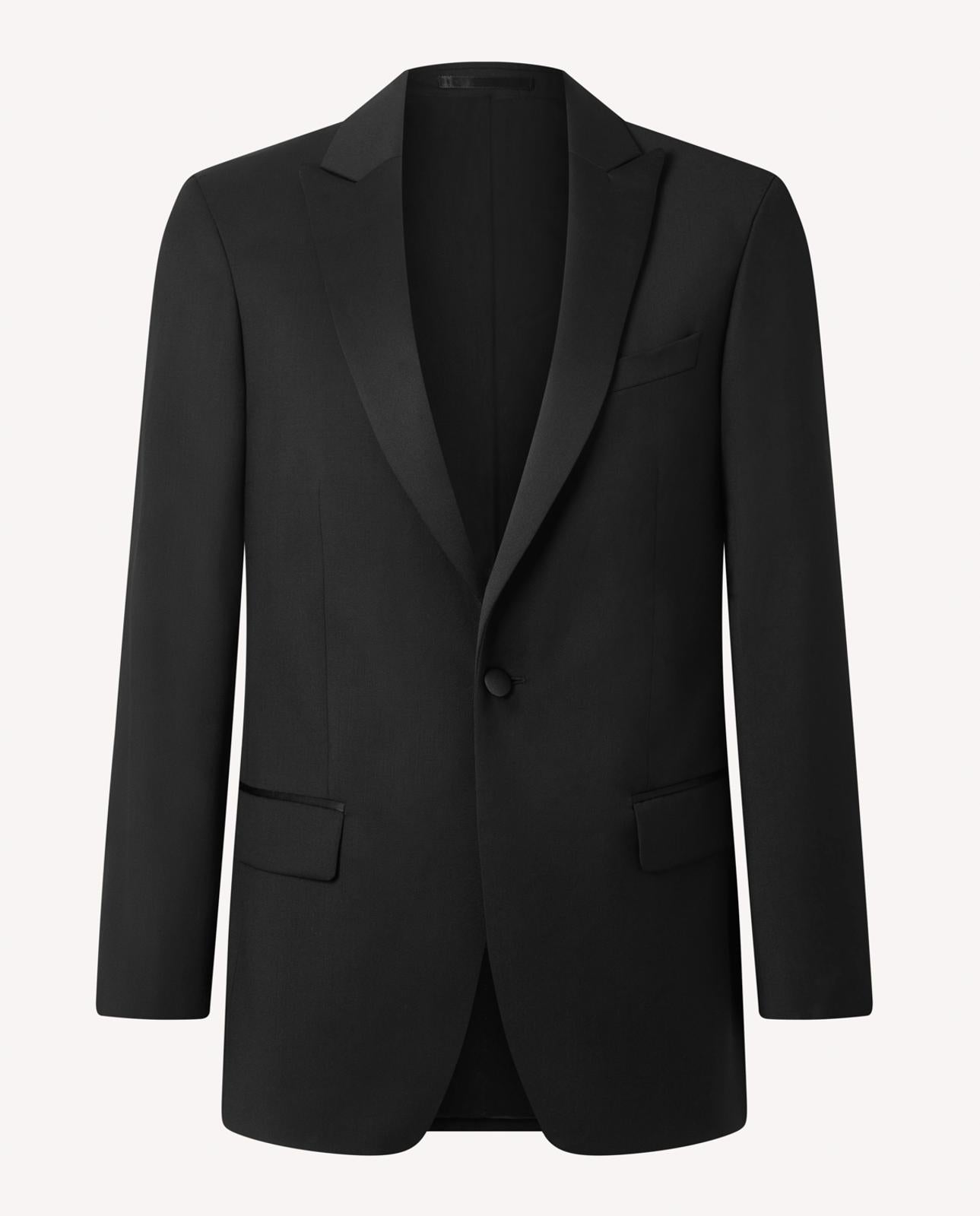 Kilgour Peak Lapel Dinner Suit Black-MALFORD OF LONDON SAVILE ROW MENSWEAR OUTLET